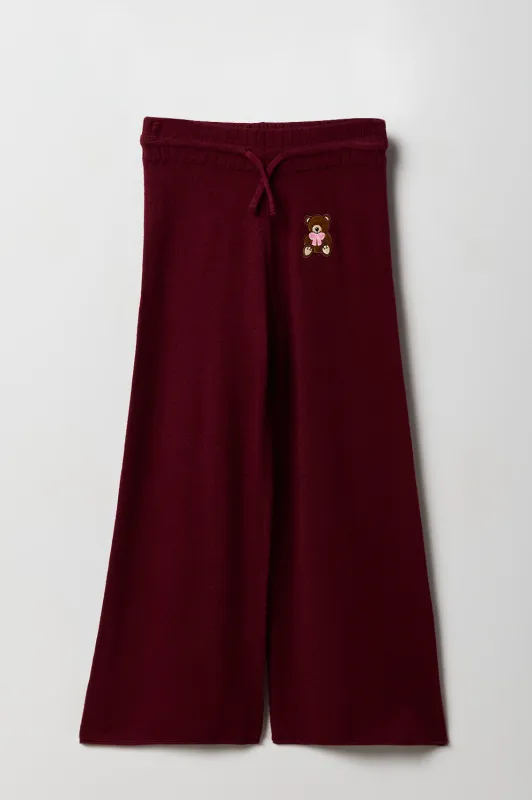 Girls Embroidered Knit Wide Leg Pant sold by Urban Planet