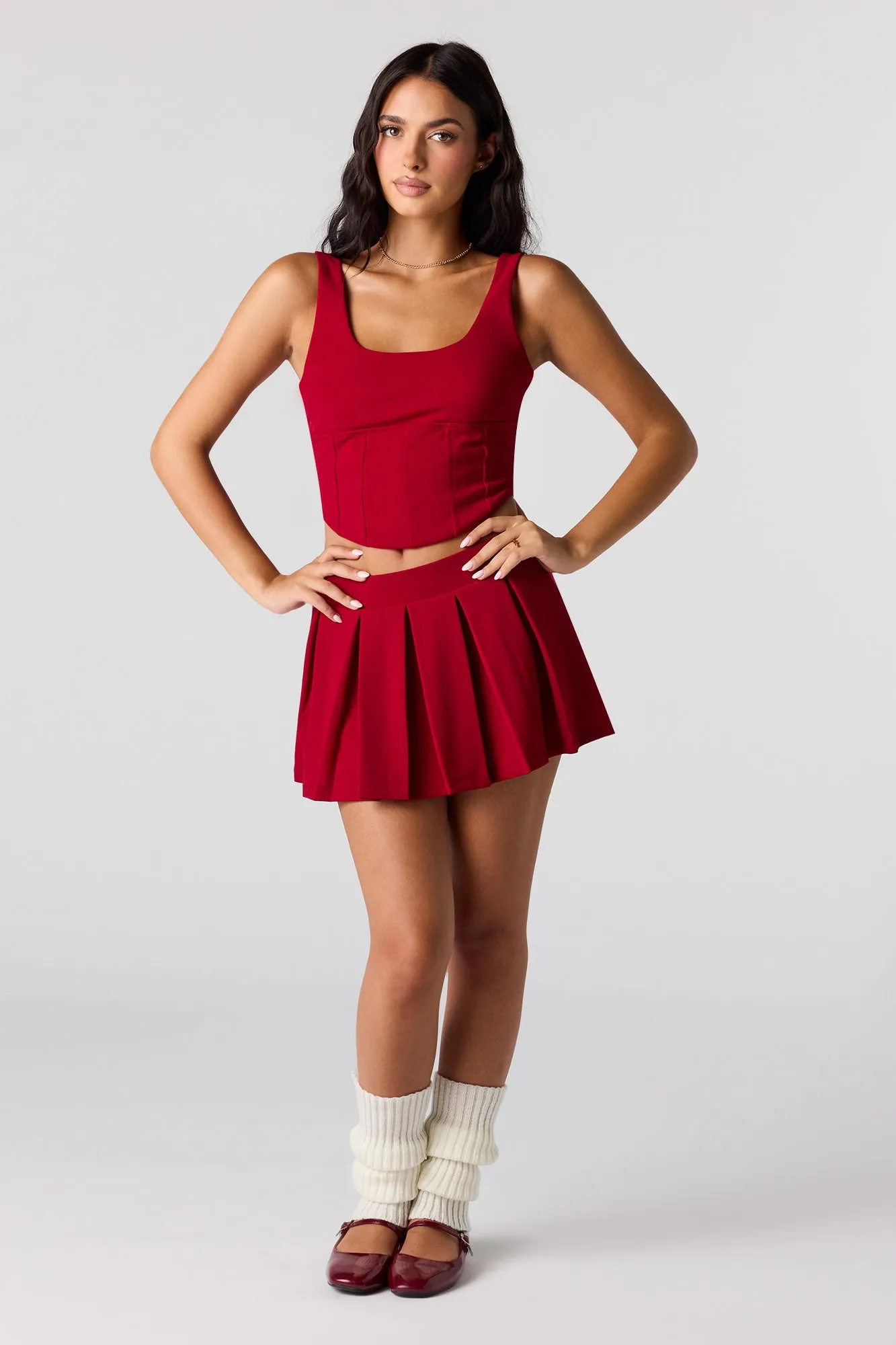 Pleated Mini Skort sold by Urban Planet product image thumbnail 3