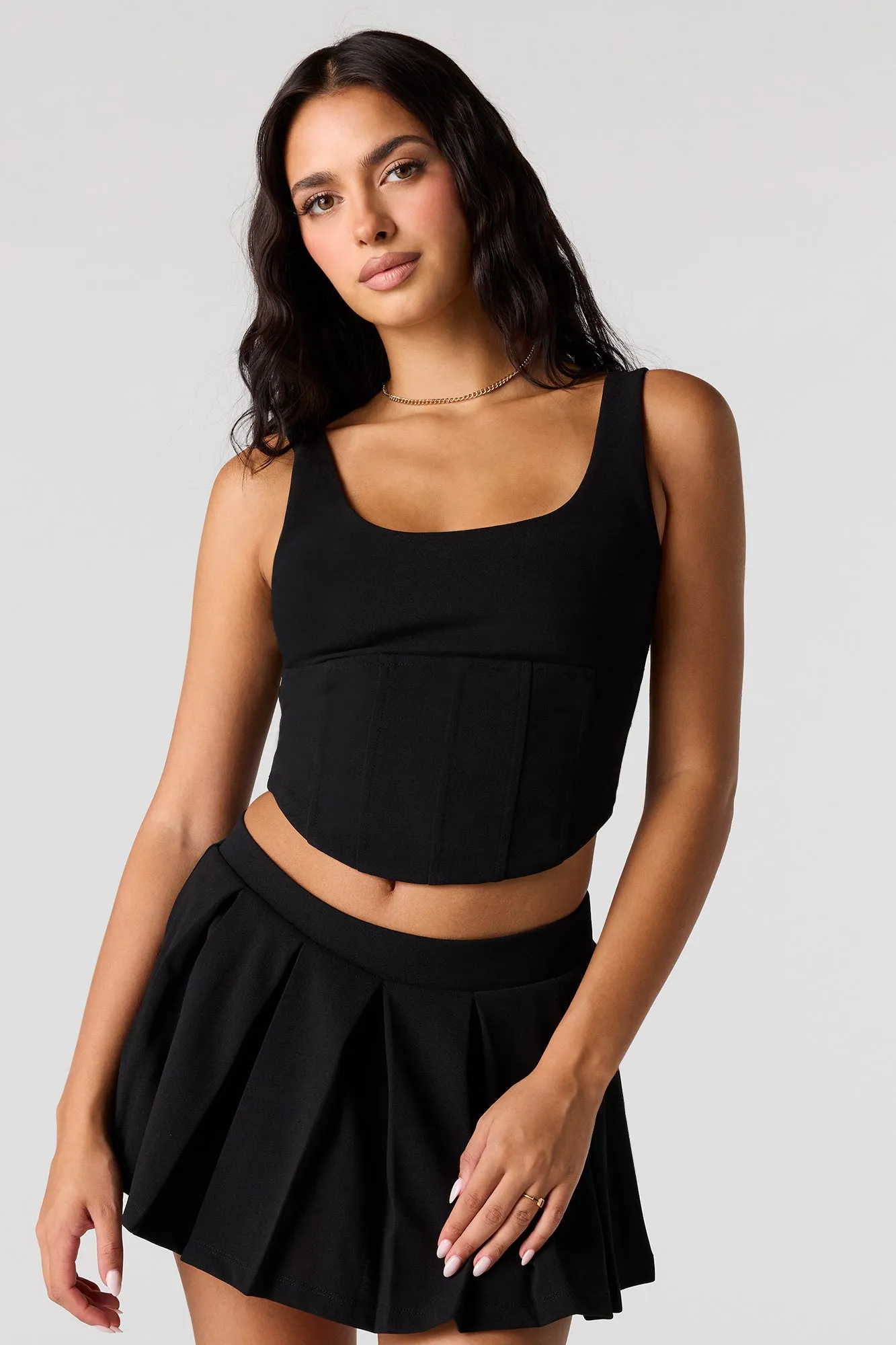 Cropped Corset Tank sold by Urban Planet product image thumbnail 5