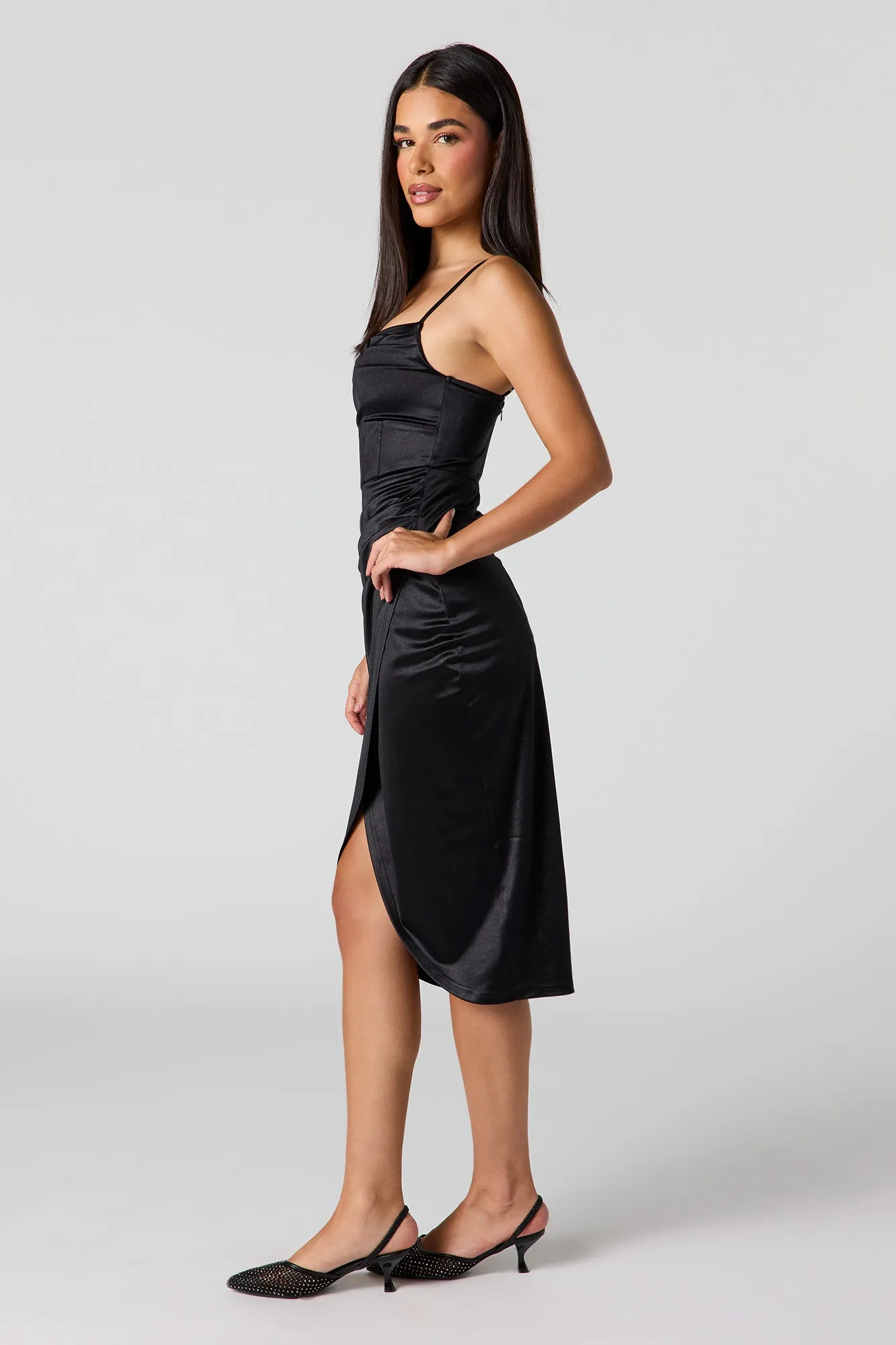 Satin Corset Midi Dress sold by Urban Planet product image thumbnail 5