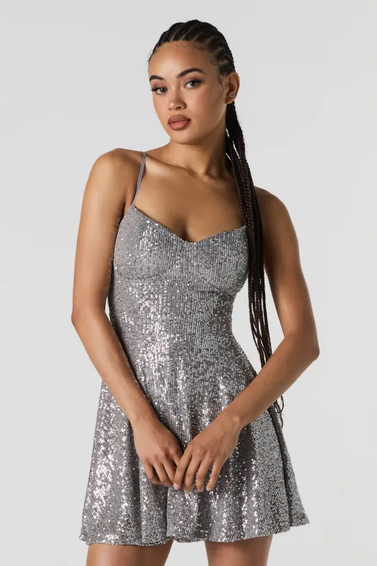 Sequin Bustier Mini Dress sold by Urban Planet