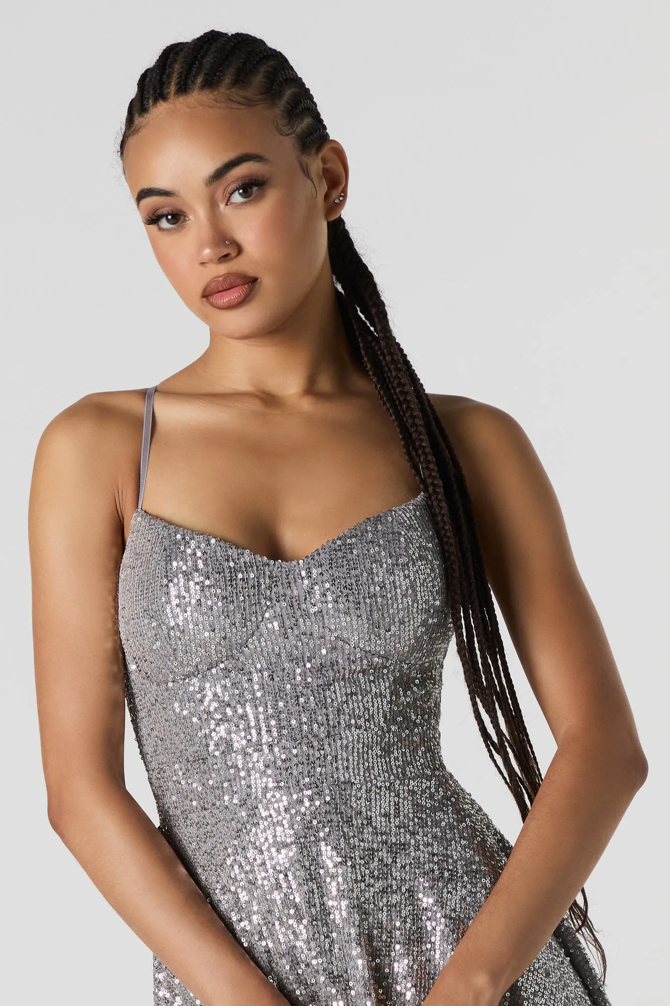 Sequin Bustier Mini Dress sold by Urban Planet product image thumbnail 4
