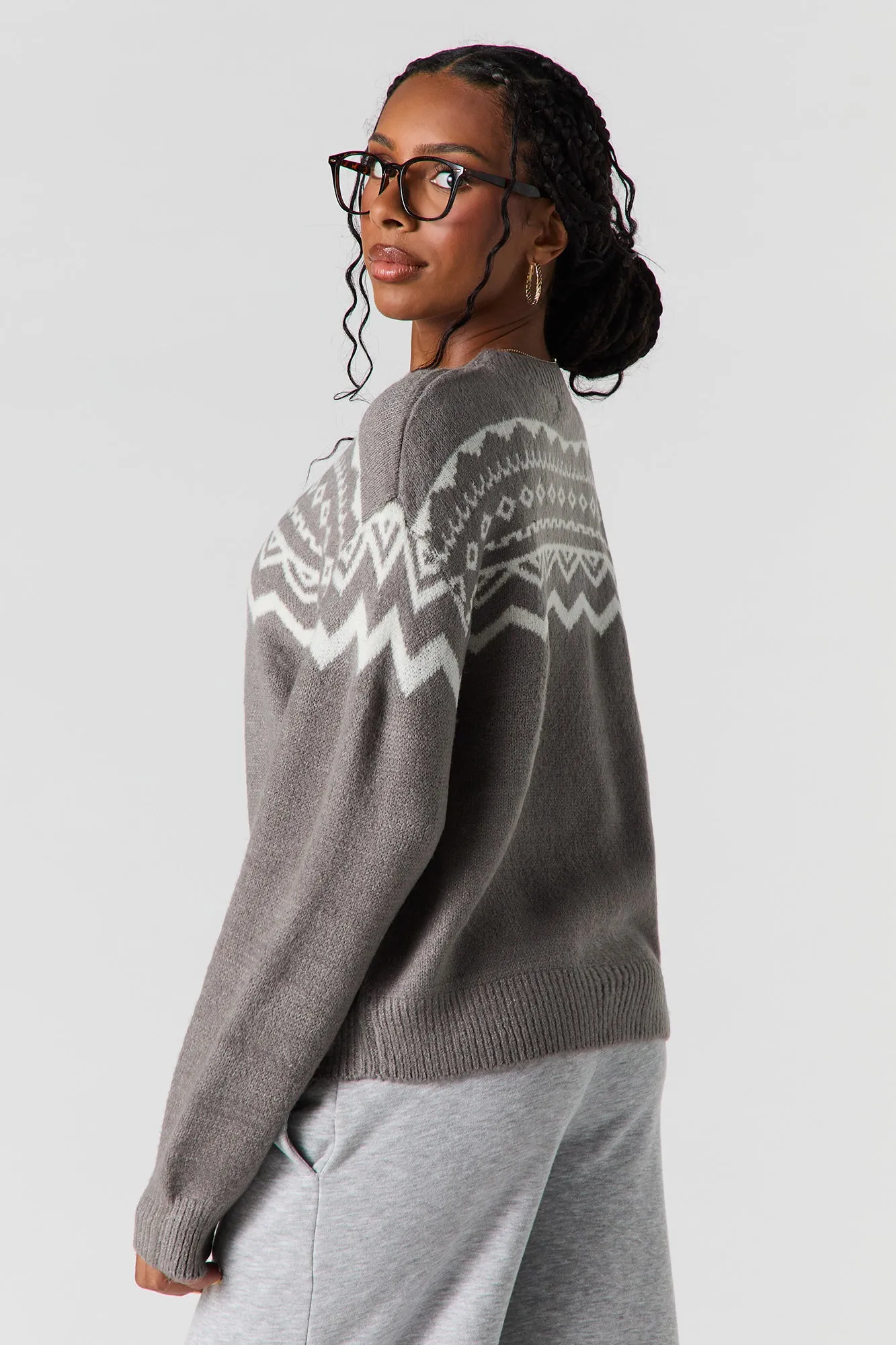 Mossy Jacquard Knit Sweater sold by Urban Planet product image thumbnail 2