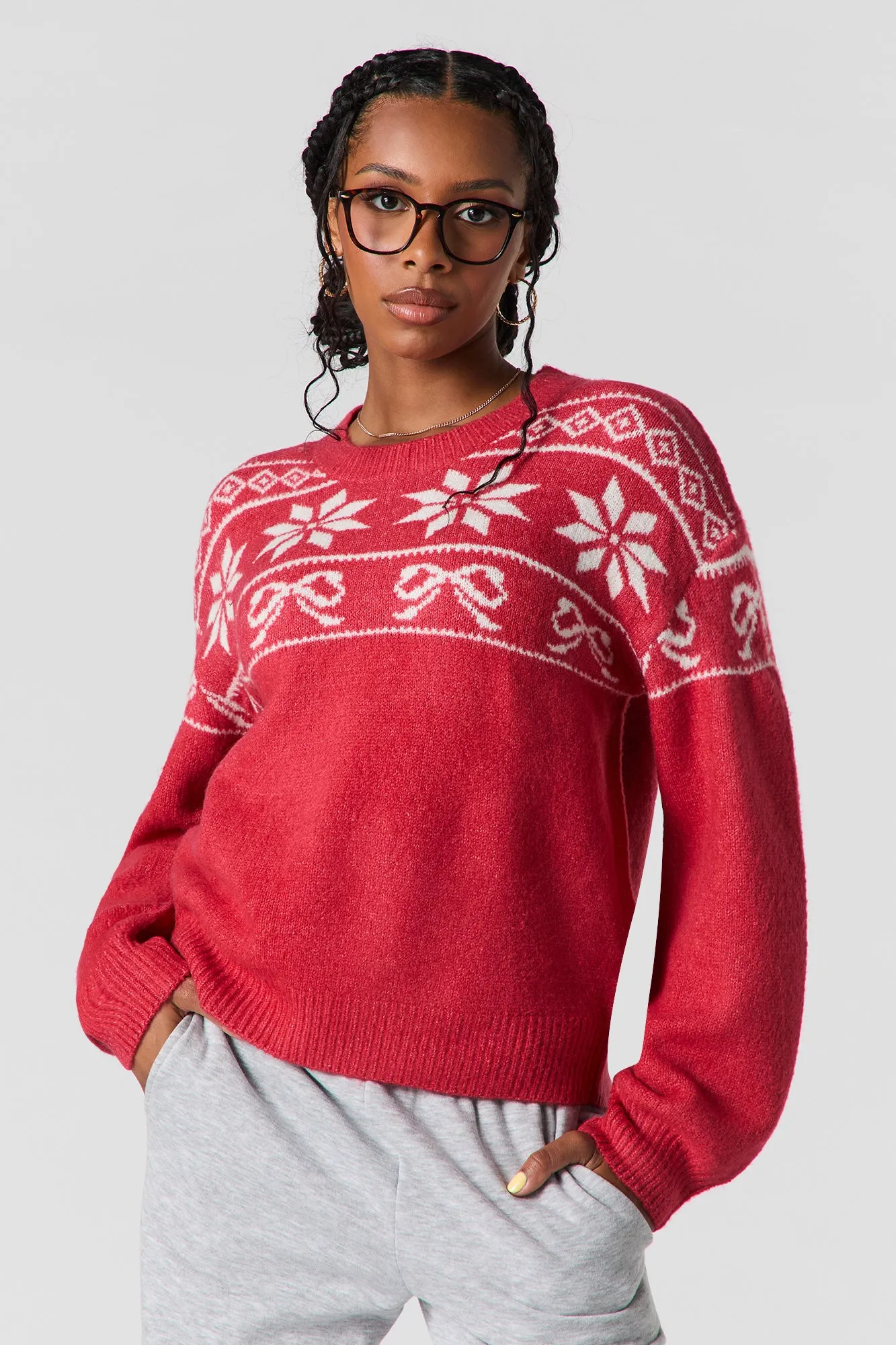 Mossy Jacquard Knit Sweater sold by Urban Planet product image thumbnail 4