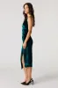 Velvet Slit Midi Dress sold by Urban Planet