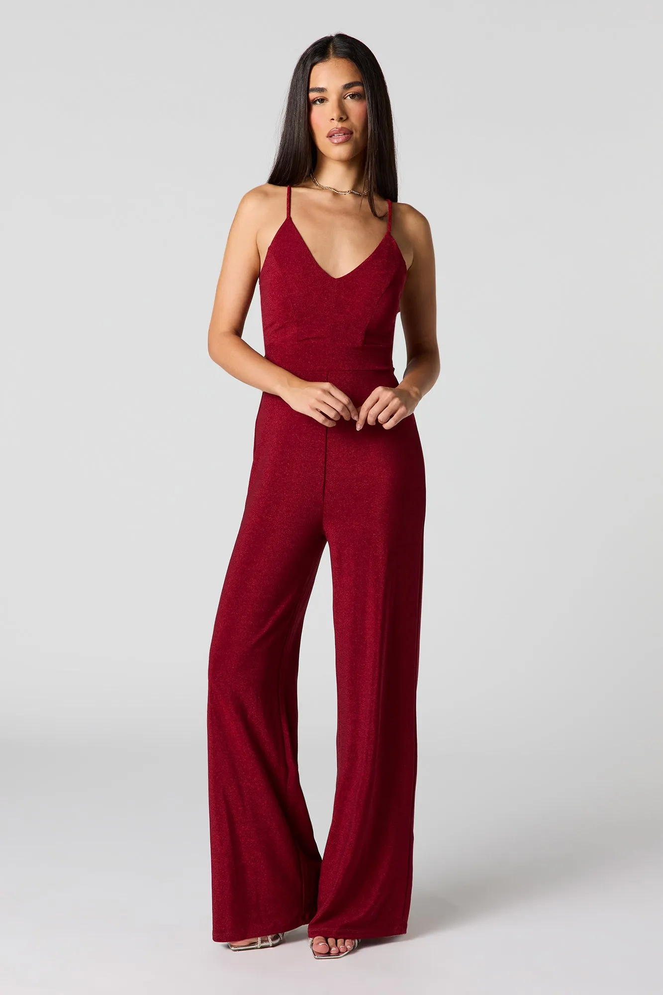 Sparkle Wide Leg Jumpsuit sold by Urban Planet