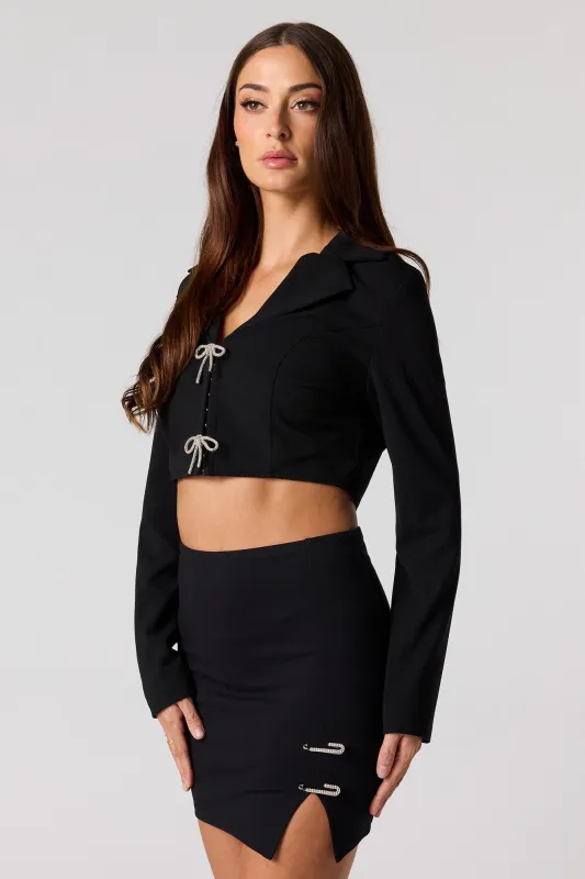 Rhinestone Paperclip Mini Skirt sold by Urban Planet