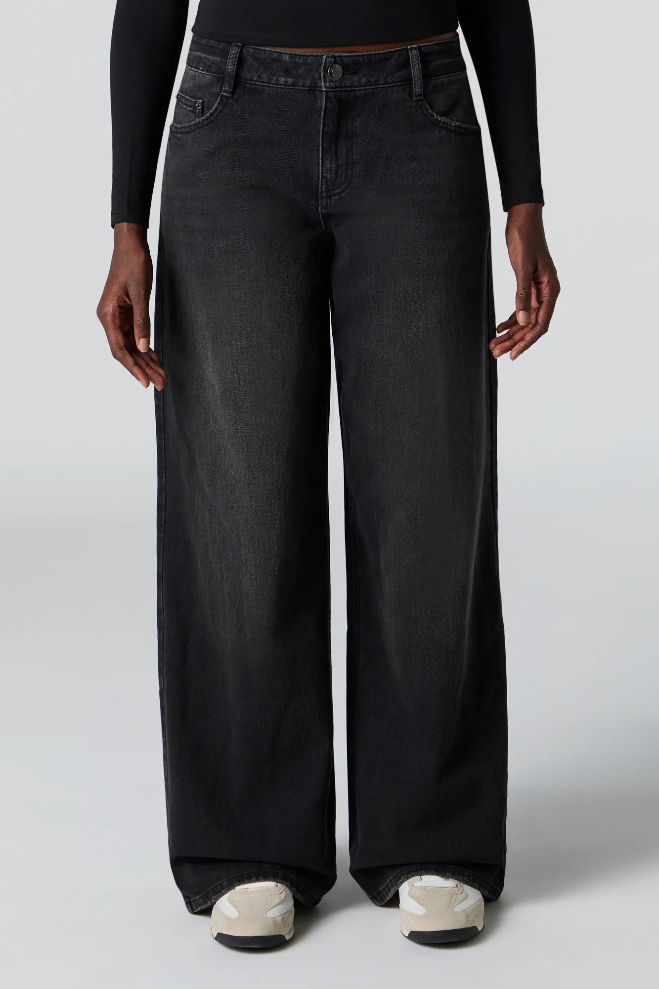 Low Rise Baggy Washed Black Jean sold by Urban Planet product image thumbnail 2