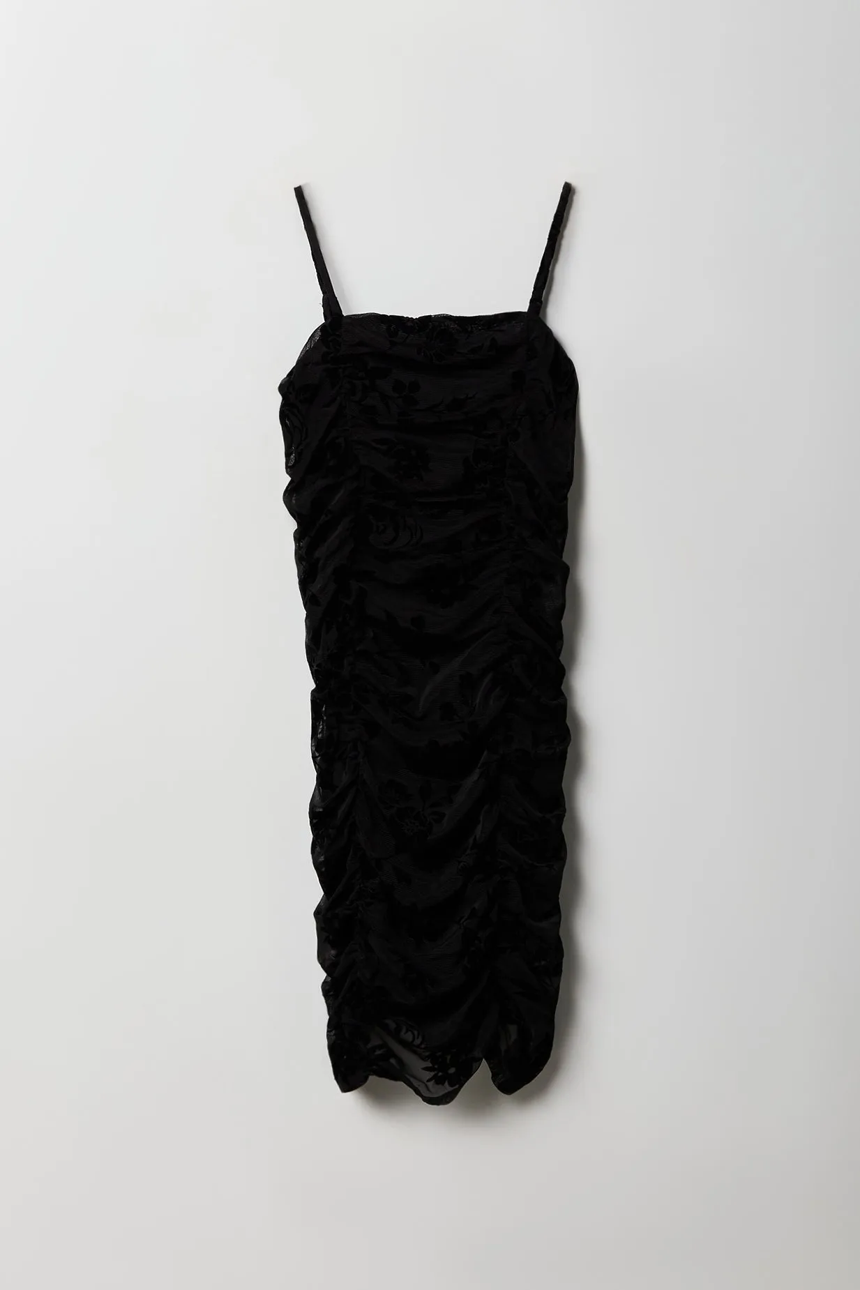 Girls Floral Mesh Ruched Dress sold by Urban Planet product image thumbnail 3