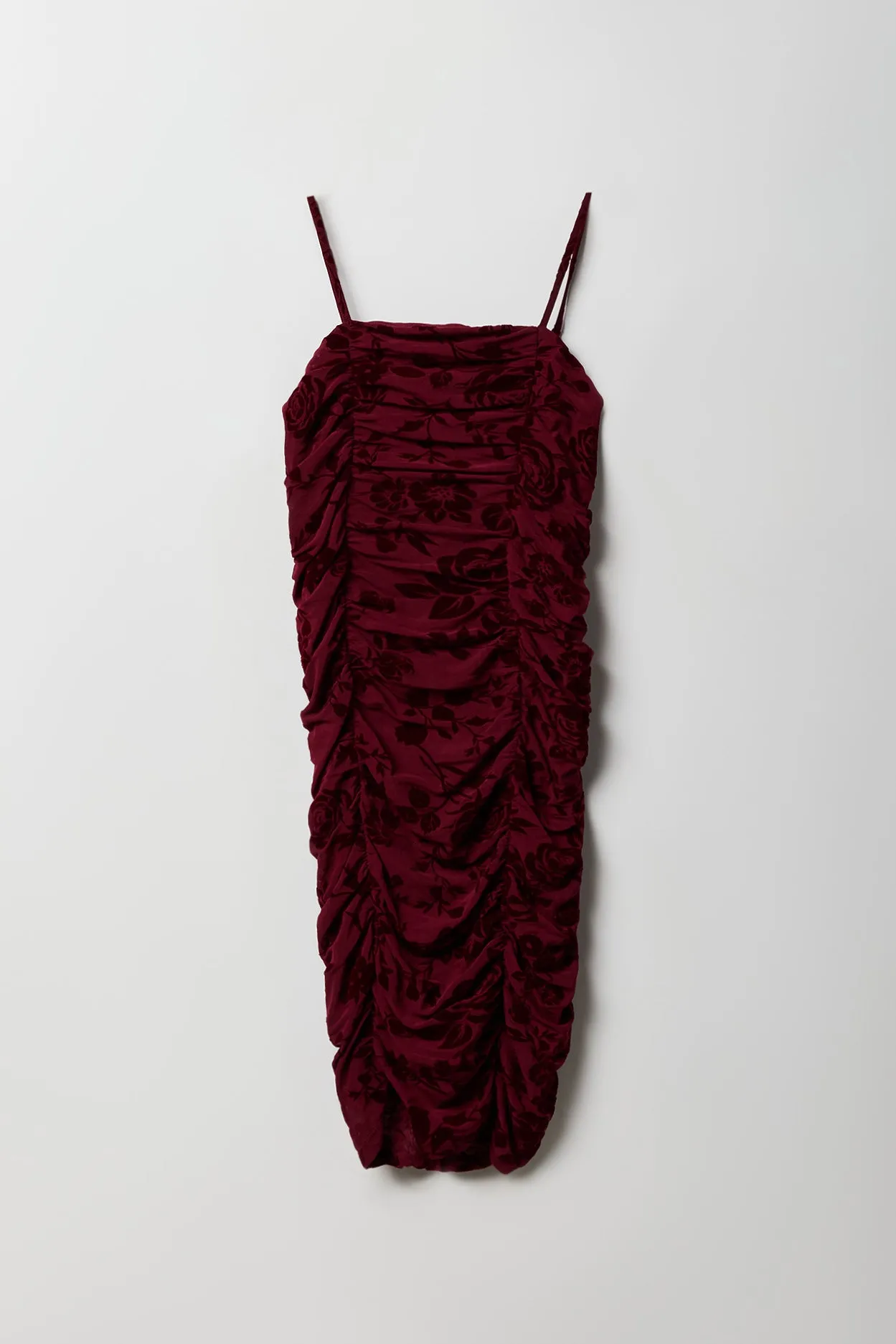 Girls Floral Mesh Ruched Dress sold by Urban Planet