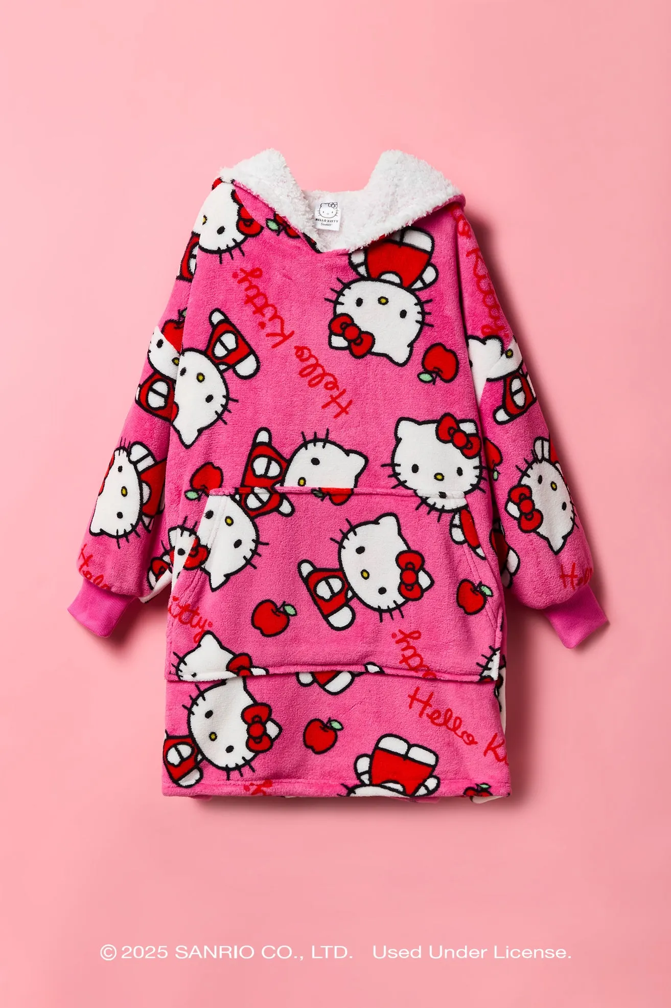 Hello Kitty® Girls Oversized Plush Blanket Hoodie sold by Urban Planet
