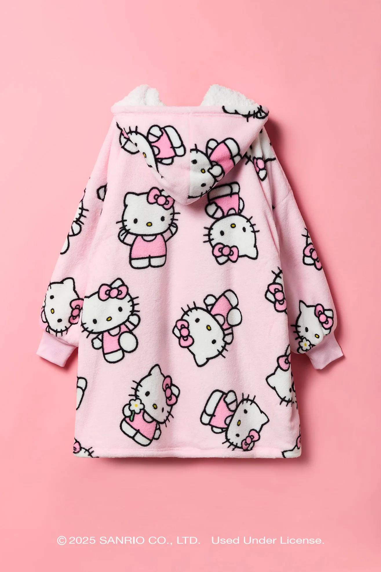 Hello Kitty® Girls Oversized Plush Blanket Hoodie sold by Urban Planet product image thumbnail 4