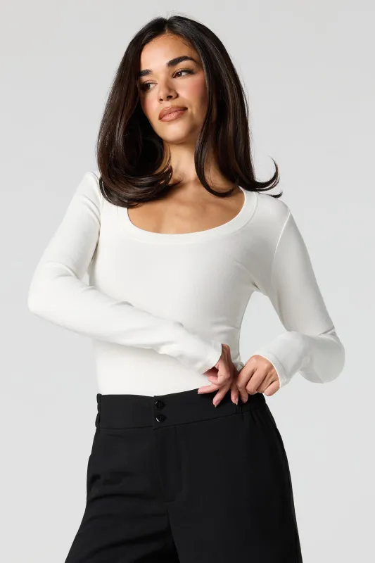 Scoop Neck Long Sleeve Bodysuit sold by Urban Planet