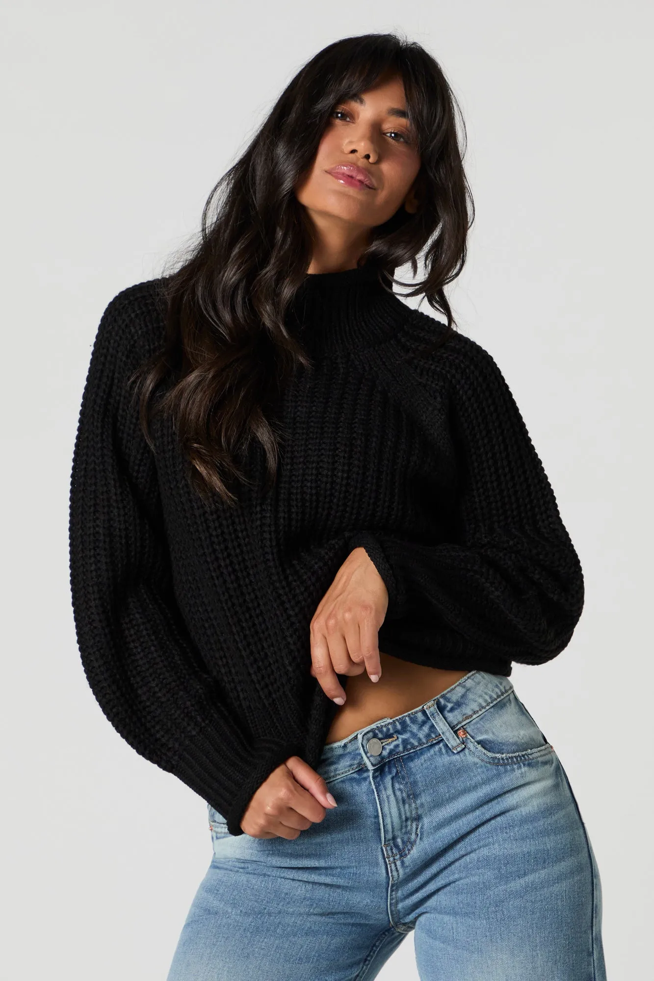 Chunky Knit Turtleneck Sweater sold by Urban Planet product image thumbnail 4