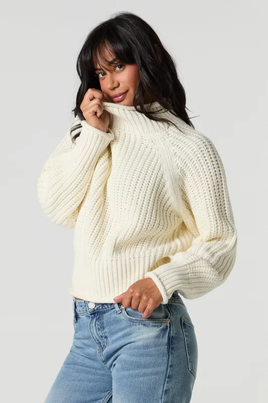 Chunky Knit Turtleneck Sweater sold by Urban Planet