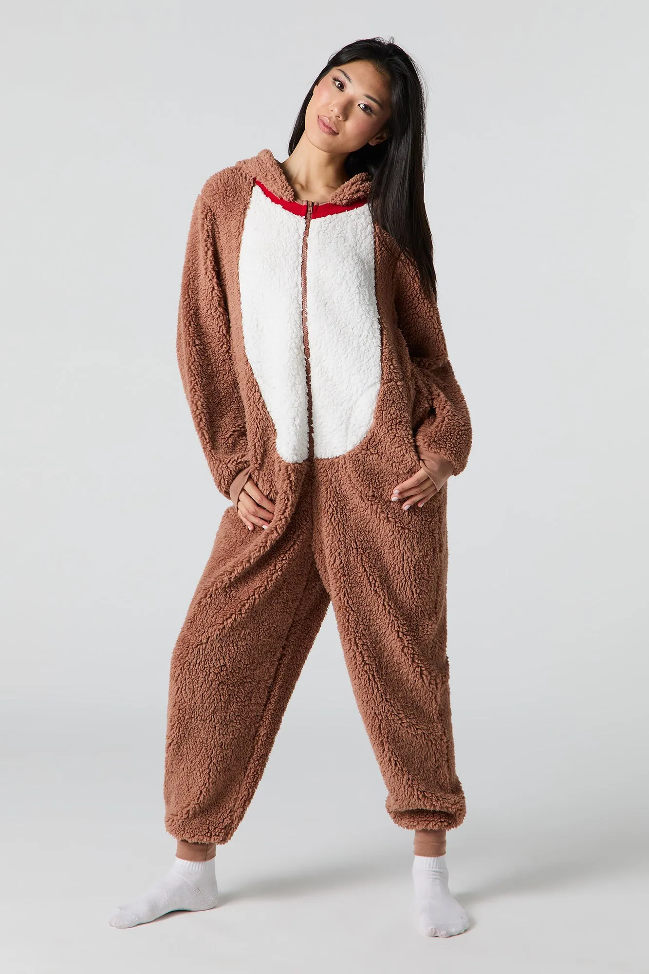 3D Rudolph Sherpa Onesie sold by Urban Planet product image thumbnail 3