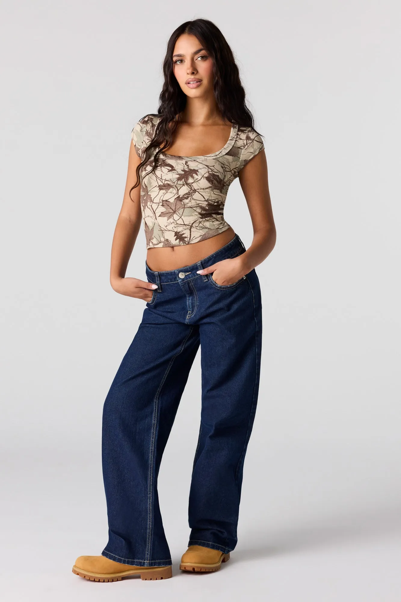 Low Rise Baggy Rinse Jean sold by Urban Planet