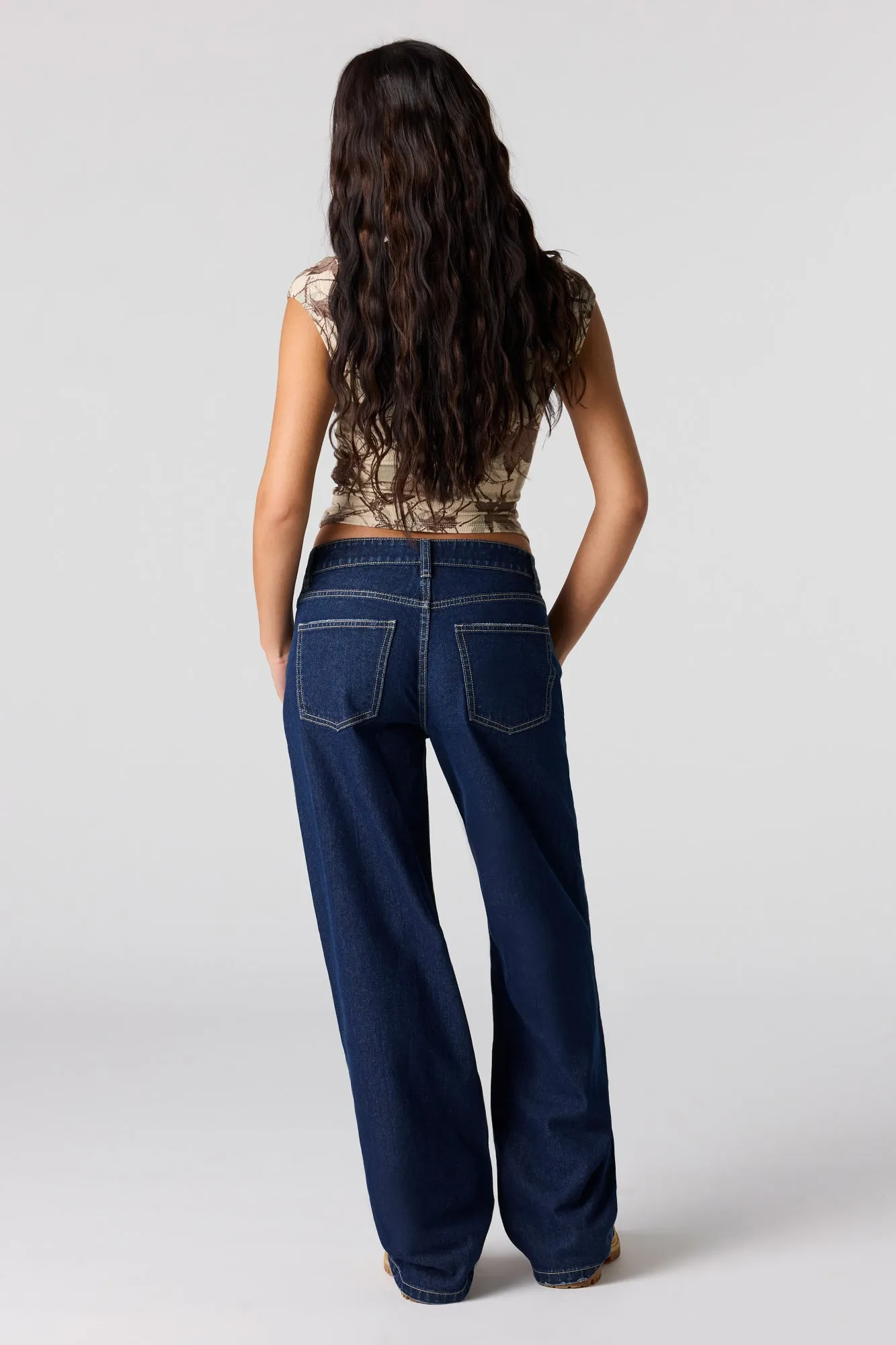 Low Rise Baggy Rinse Jean sold by Urban Planet product image thumbnail 3
