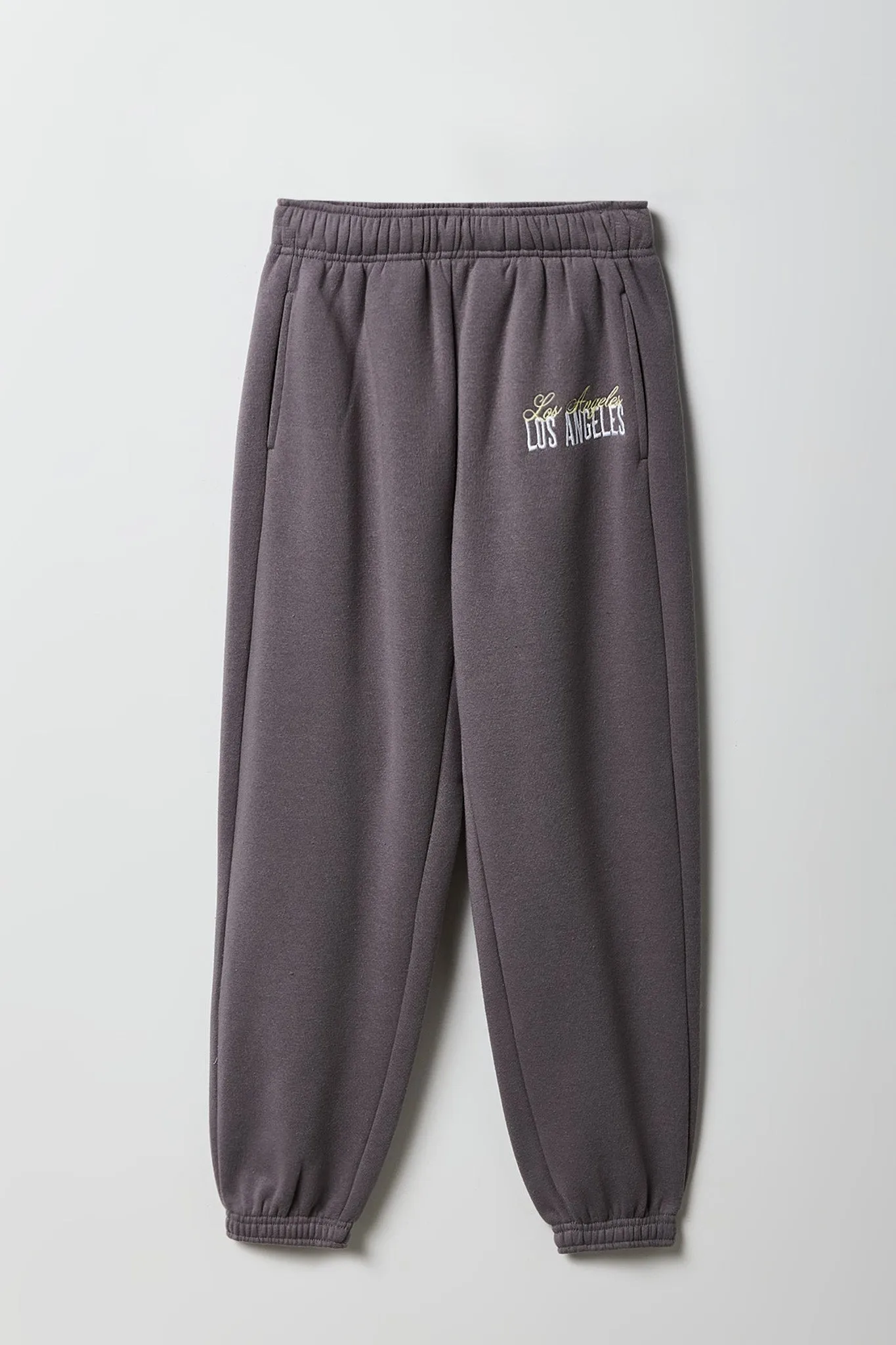 Girls Embroidered Fleece Jogger sold by Urban Planet