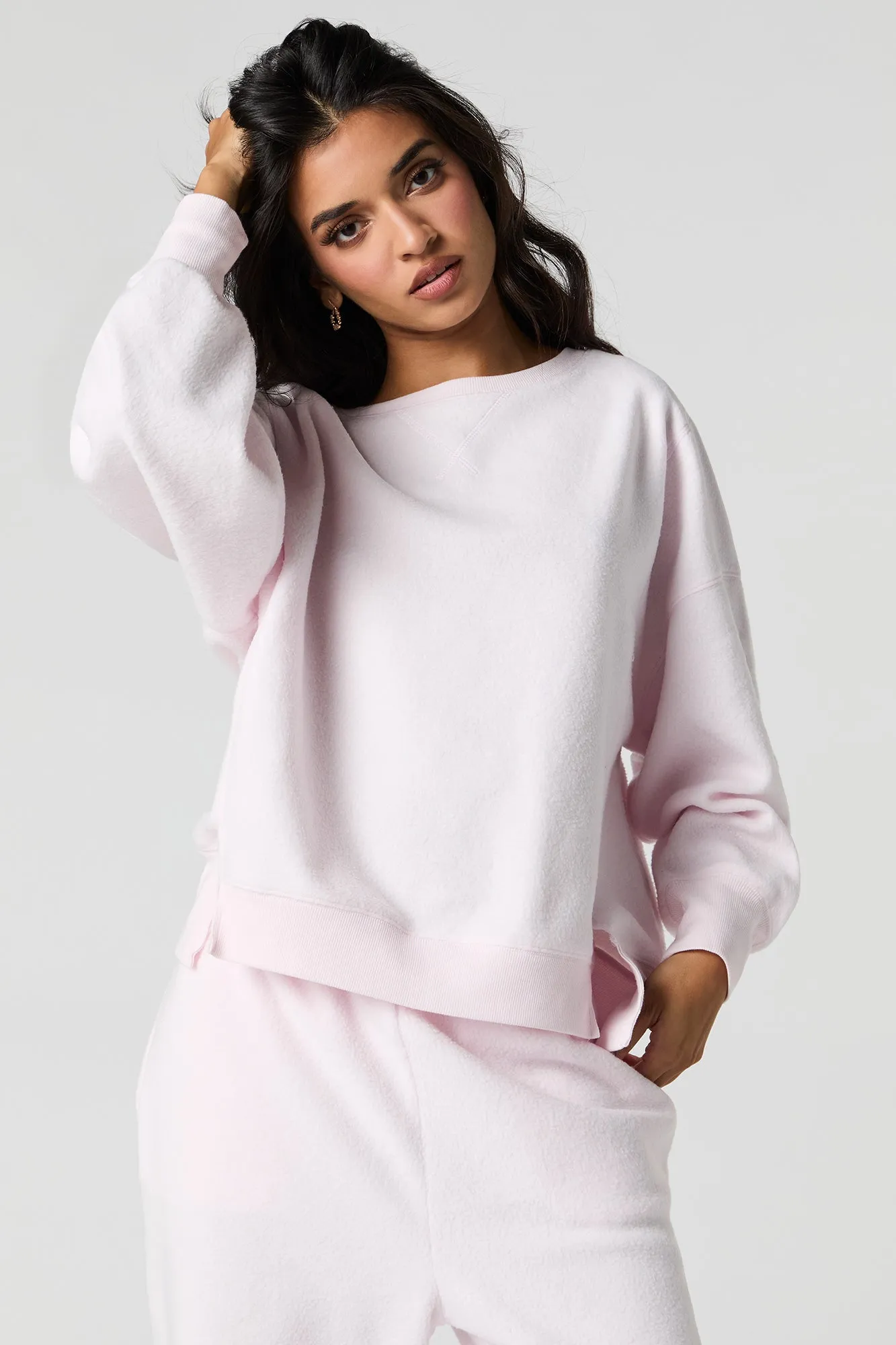 Sherpa Crew Neck Sweatshirt sold by Urban Planet