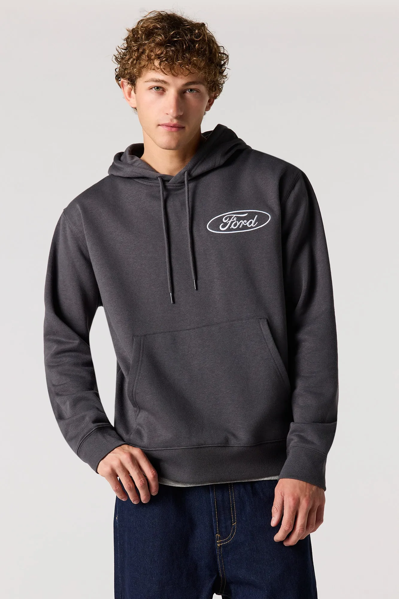 Ford Embroidered Fleece Hoodie sold by Urban Planet product image thumbnail 2