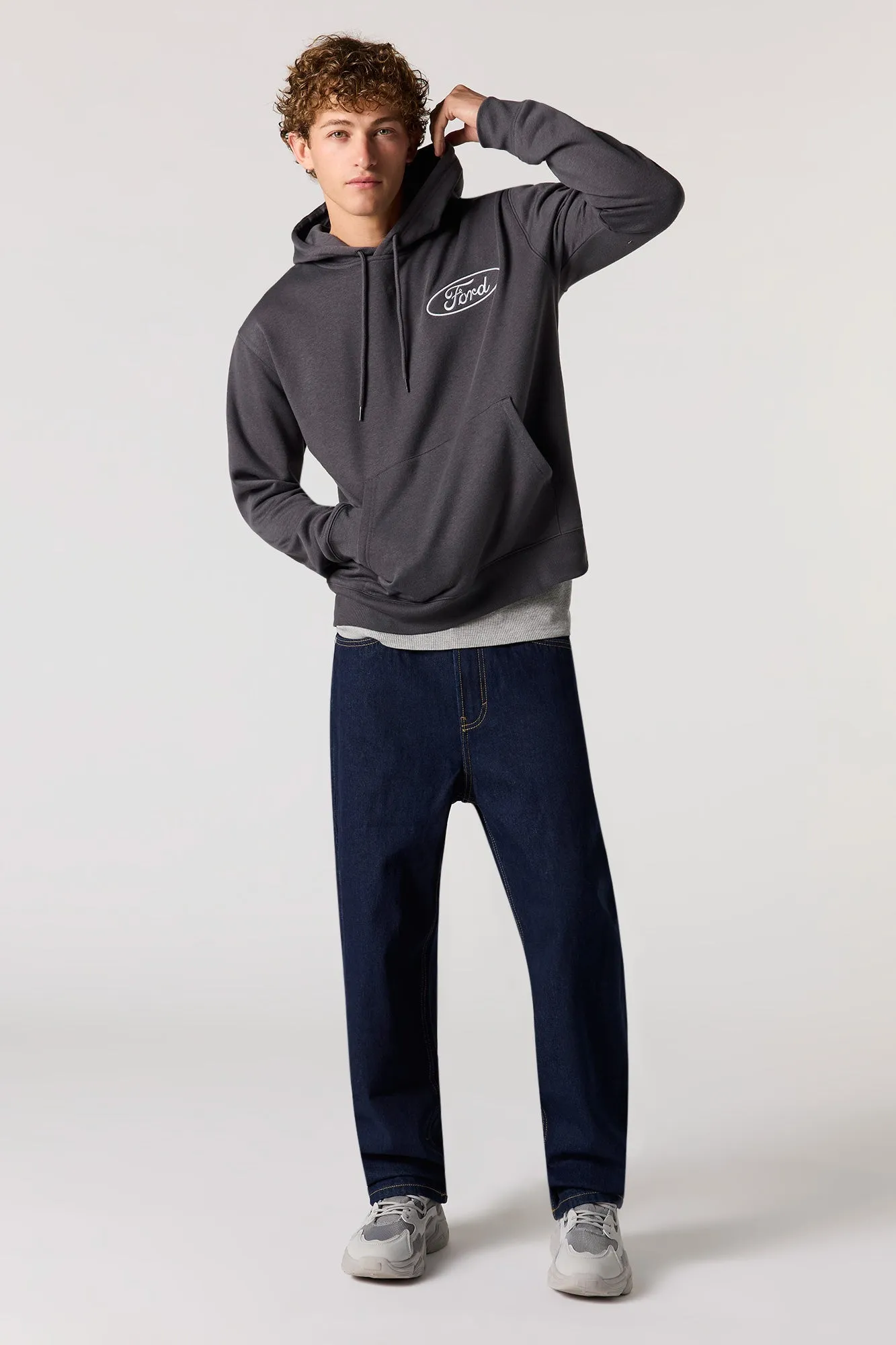 Ford Embroidered Fleece Hoodie sold by Urban Planet product image thumbnail 3