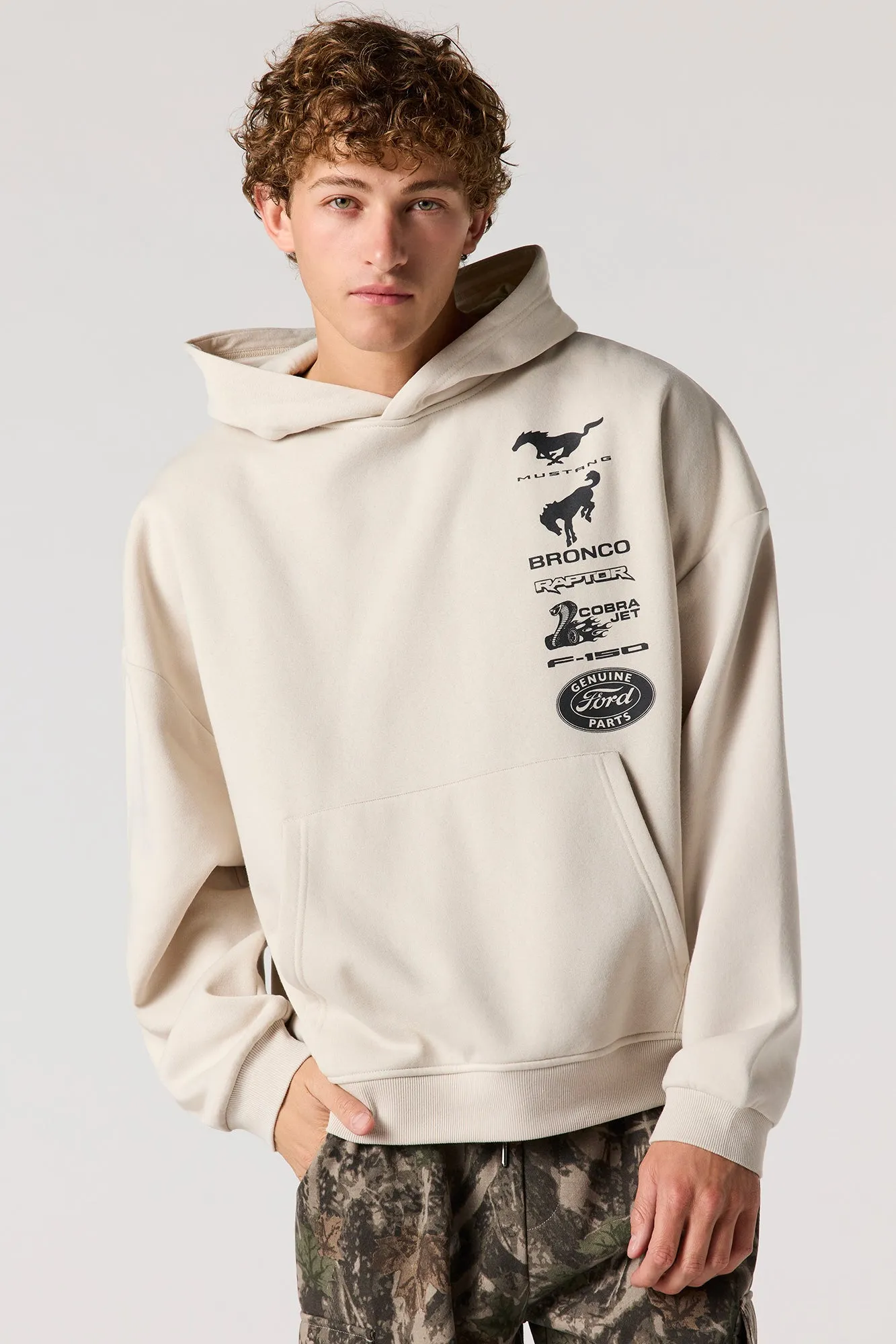 Ford Graphic Fleece Boxy Hoodie sold by Urban Planet product image thumbnail 2