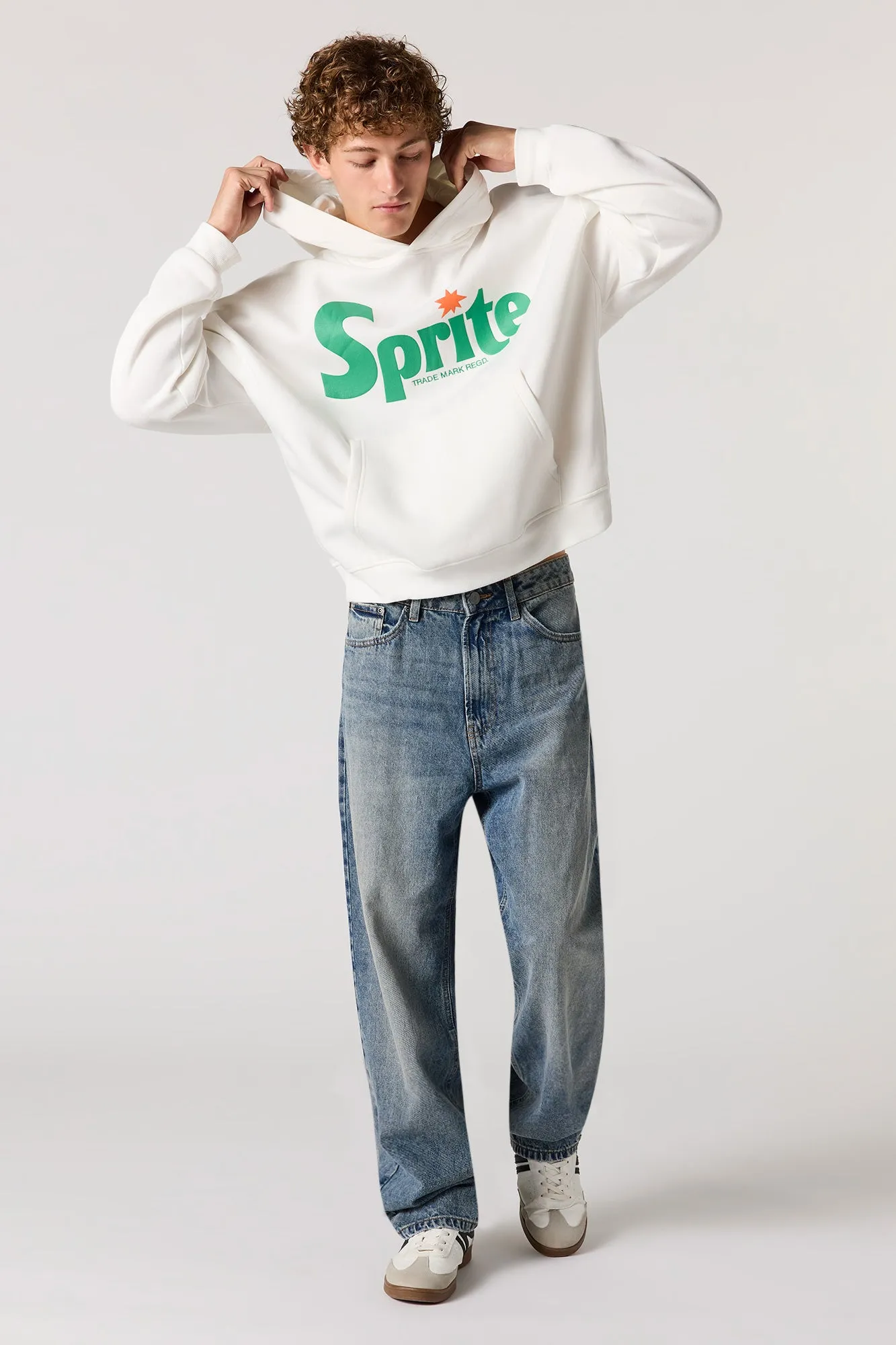 Sprite Embroidered Fleece Boxy Hoodie sold by Urban Planet product image thumbnail 3