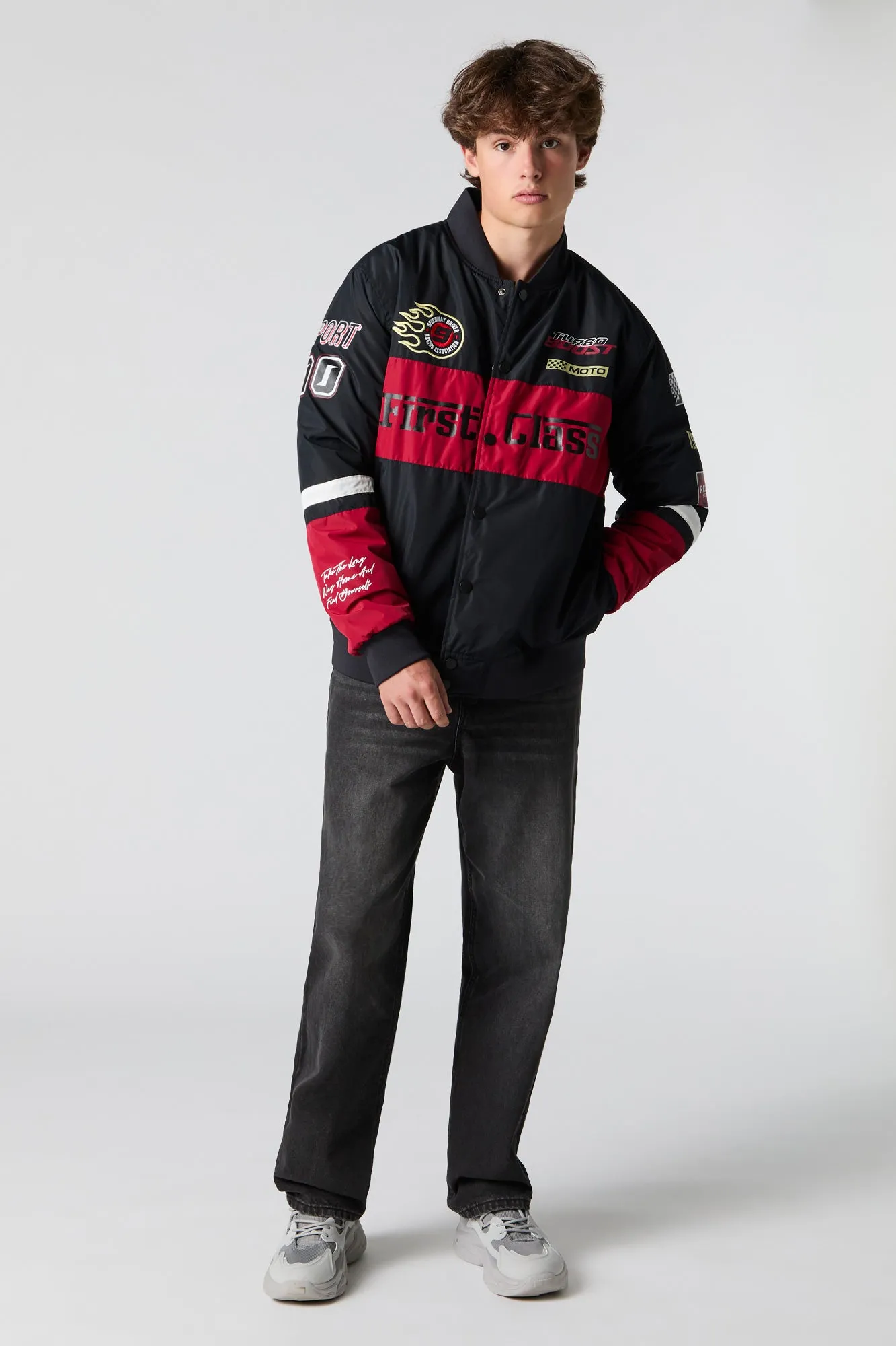 Colourblock Racing Bomber Jacket sold by Urban Planet product image thumbnail 3