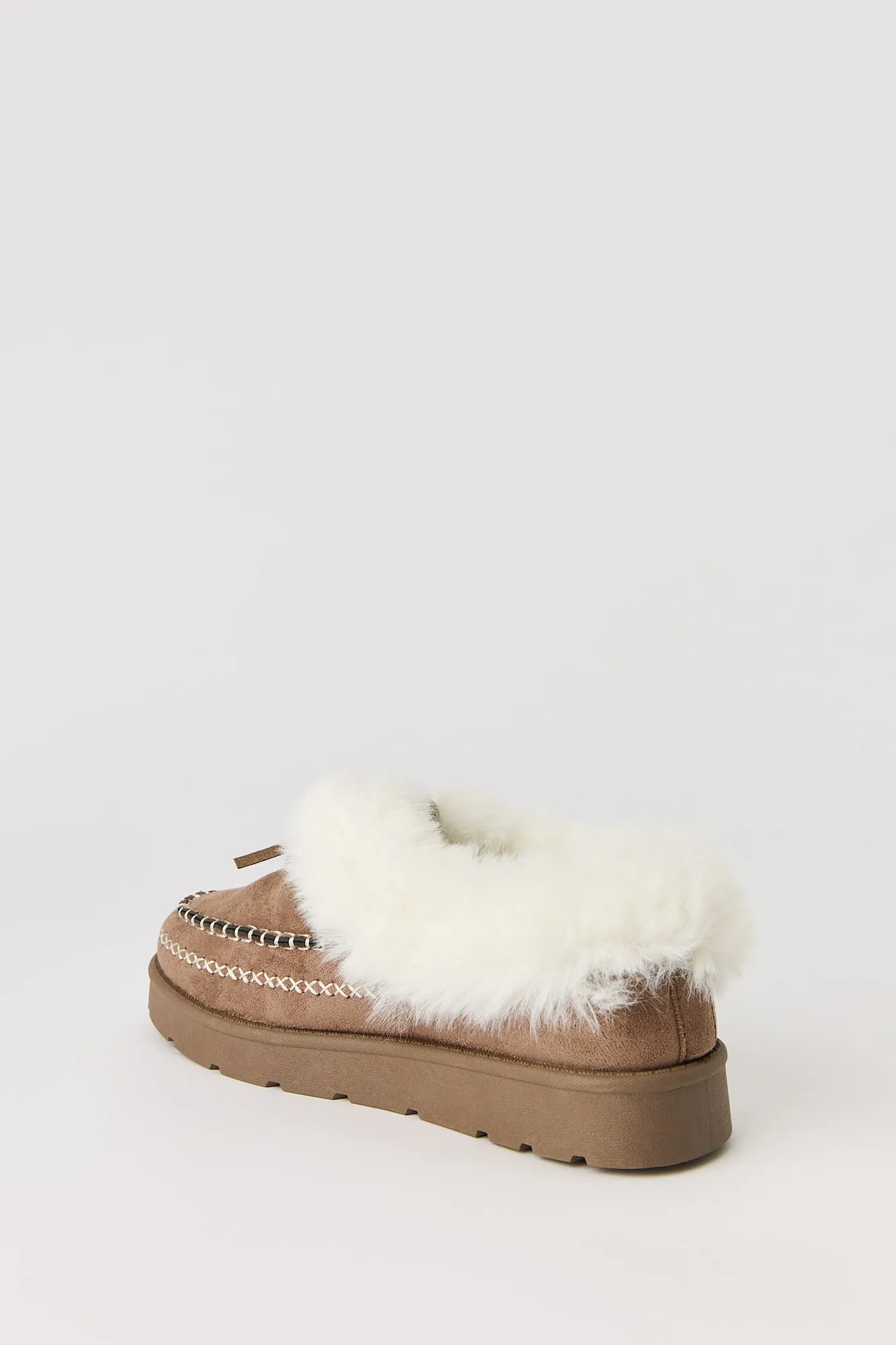 Faux Fur Embroidered Slipper Booties sold by Urban Planet product image thumbnail 4