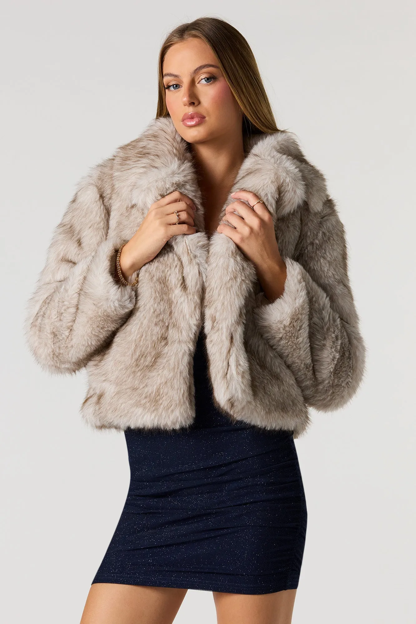 Faux Fur Collared Jacket sold by Urban Planet product image thumbnail 5