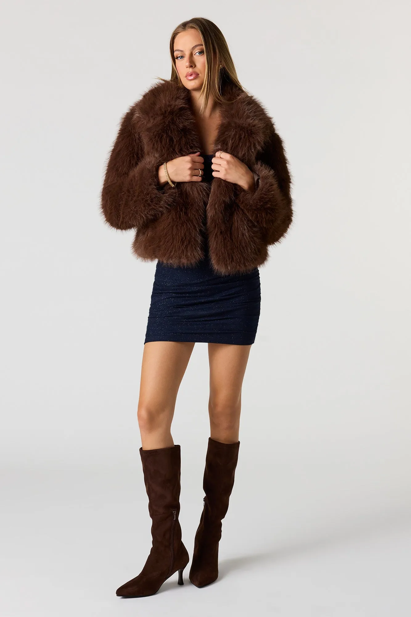 Faux Fur Collared Jacket sold by Urban Planet product image thumbnail 3