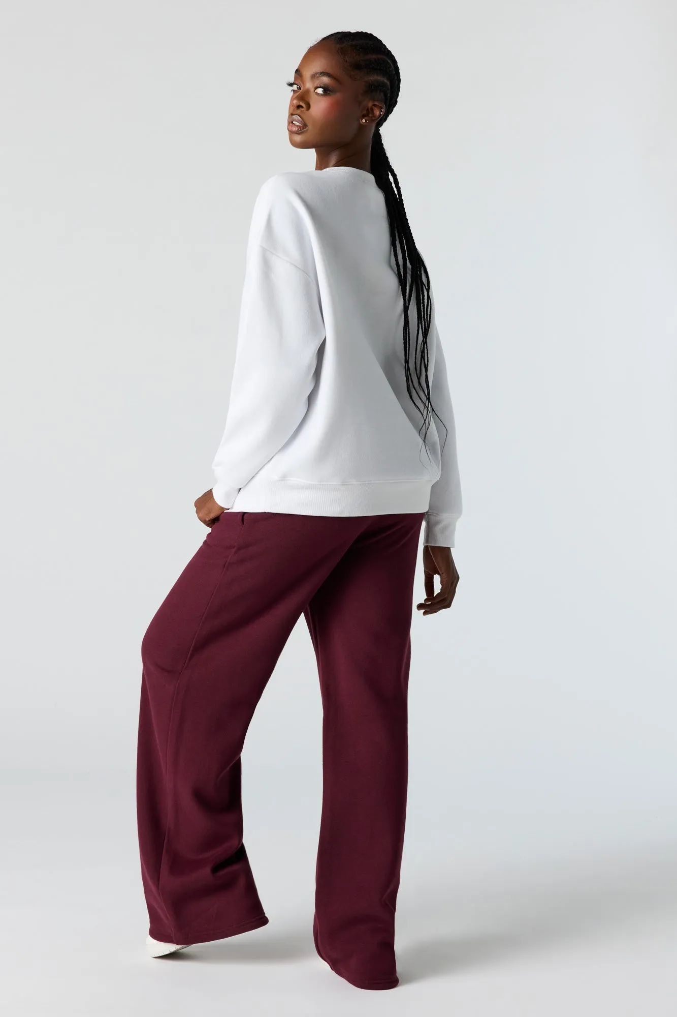 Luxe Fleece Wide Leg Sweatpant sold by Urban Planet product image thumbnail 3