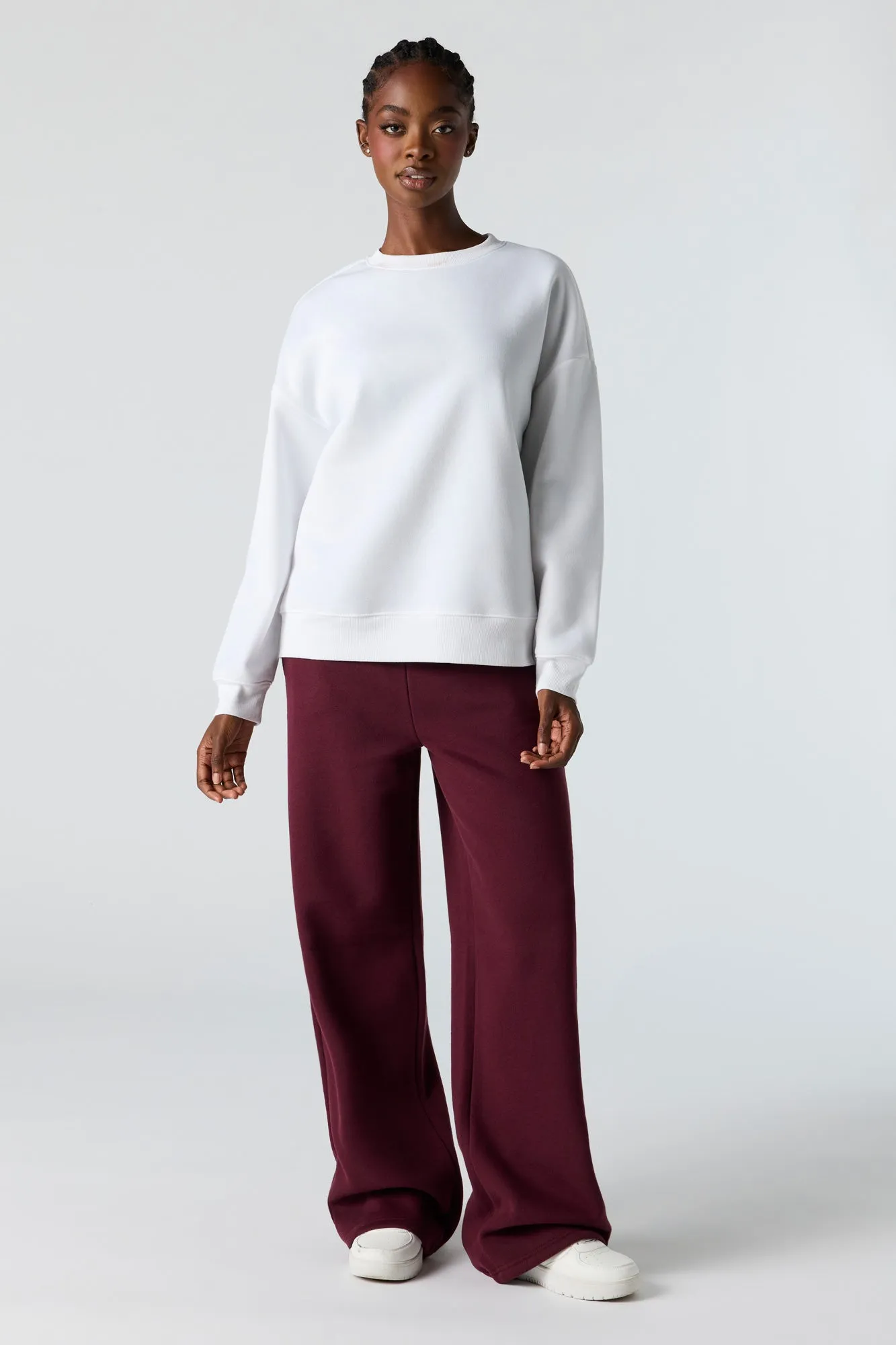 Luxe Fleece Wide Leg Sweatpant sold by Urban Planet