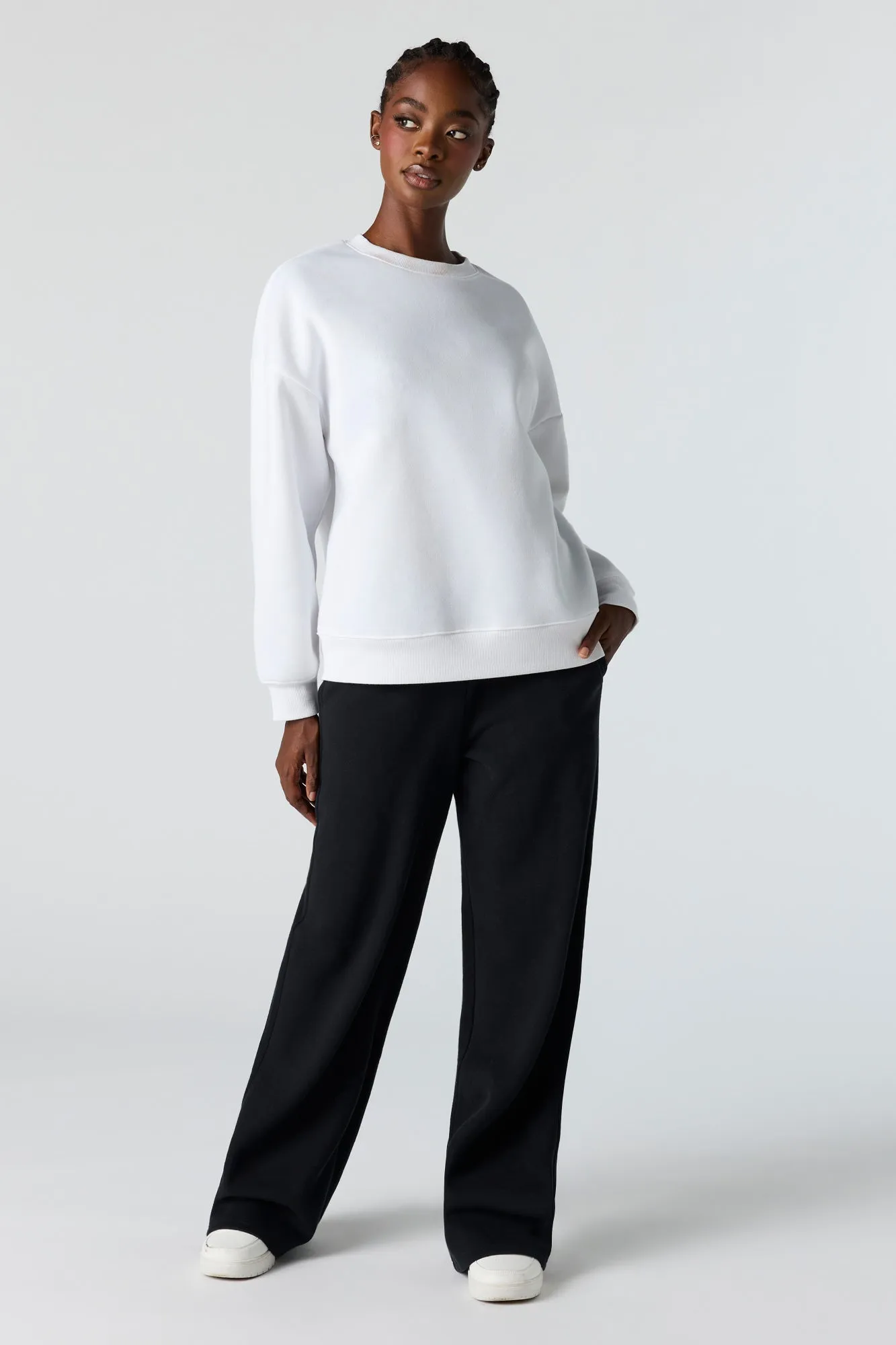 Luxe Fleece Wide Leg Sweatpant sold by Urban Planet product image thumbnail 4