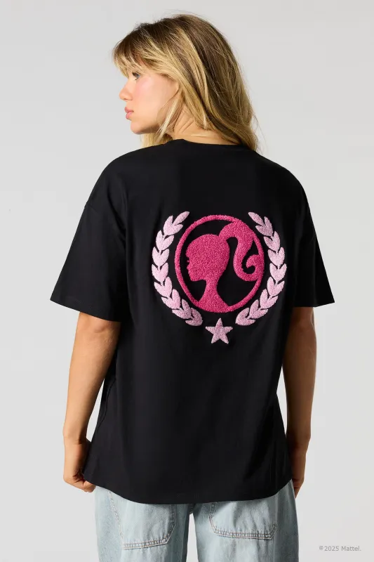 Barbie™ Chenille Embroidered Boyfriend T-Shirt sold by Urban Planet