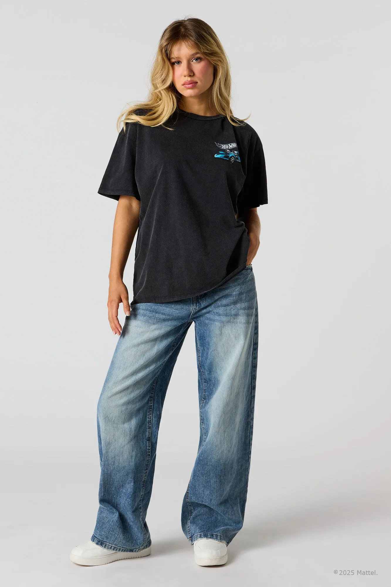 Hot Wheels™ Graphic Washed Boyfriend T-Shirt sold by Urban Planet product image thumbnail 3