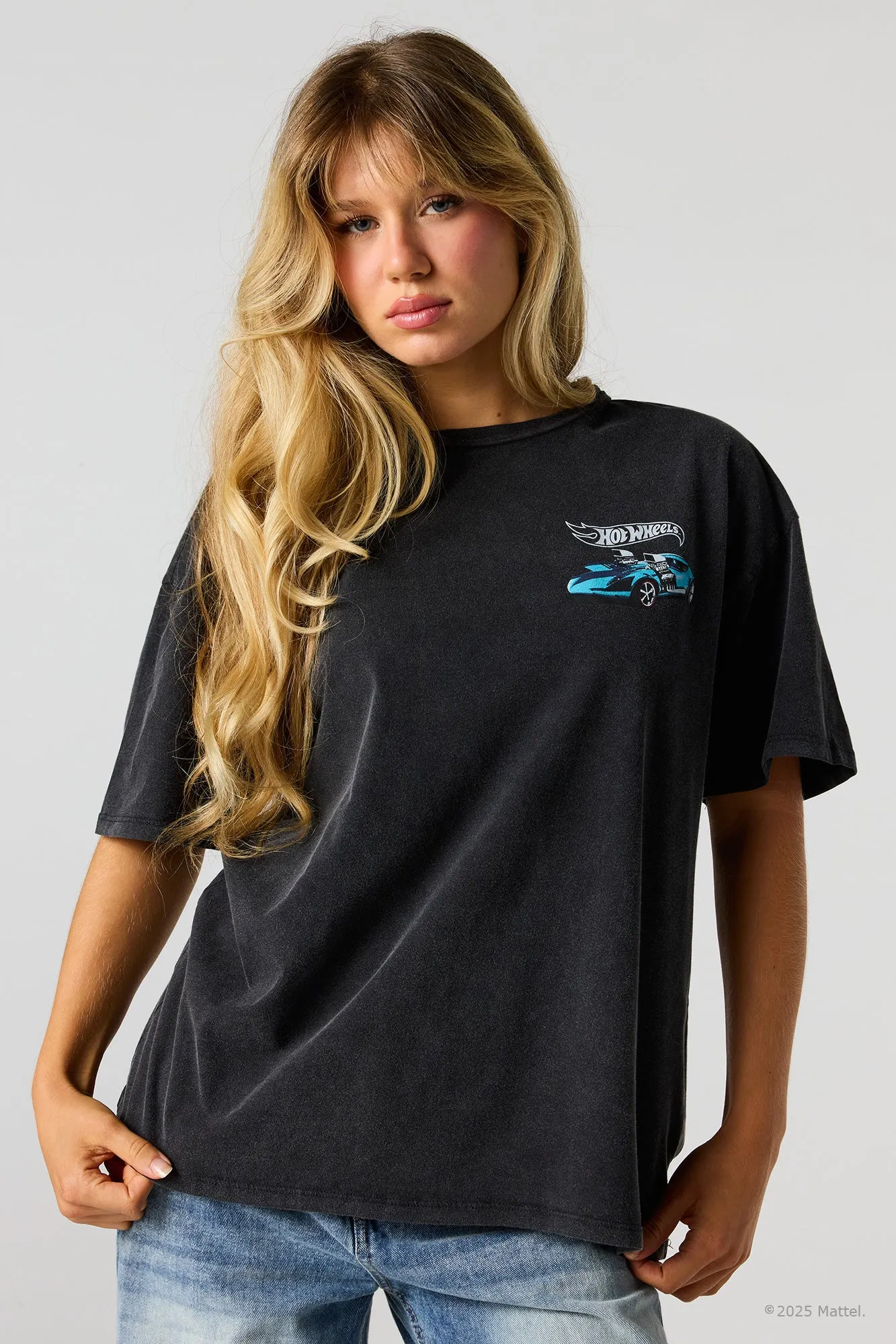 Hot Wheels™ Graphic Washed Boyfriend T-Shirt sold by Urban Planet product image thumbnail 2