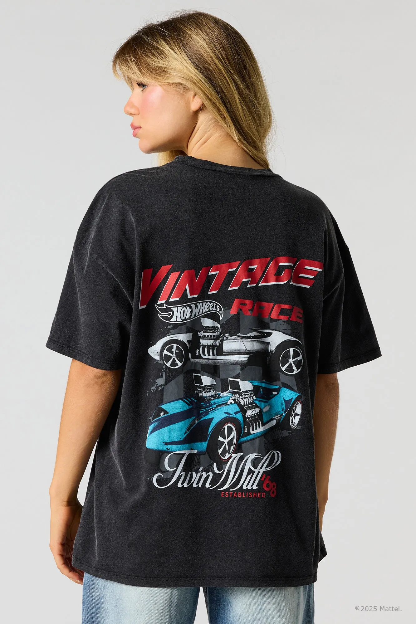 Hot Wheels™ Graphic Washed Boyfriend T-Shirt sold by Urban Planet