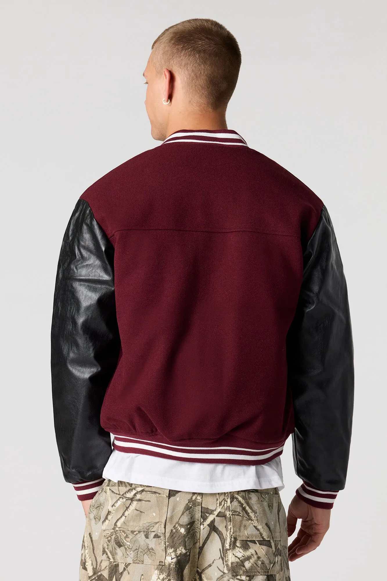 LA Chenille Embroidered Varsity Jacket sold by Urban Planet product image thumbnail 2