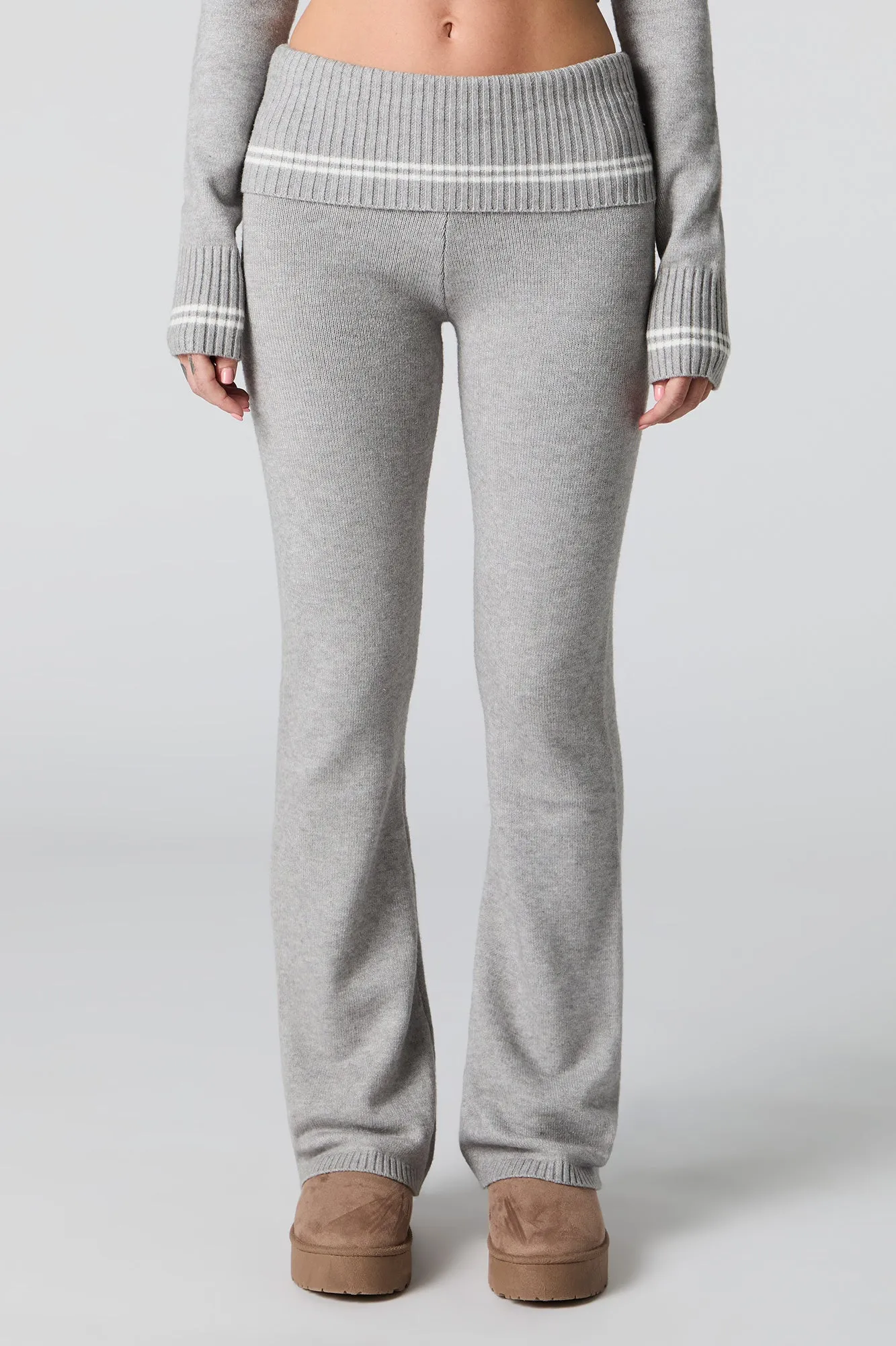 Foldover Waist Knit Flare Pant sold by Urban Planet product image thumbnail 5