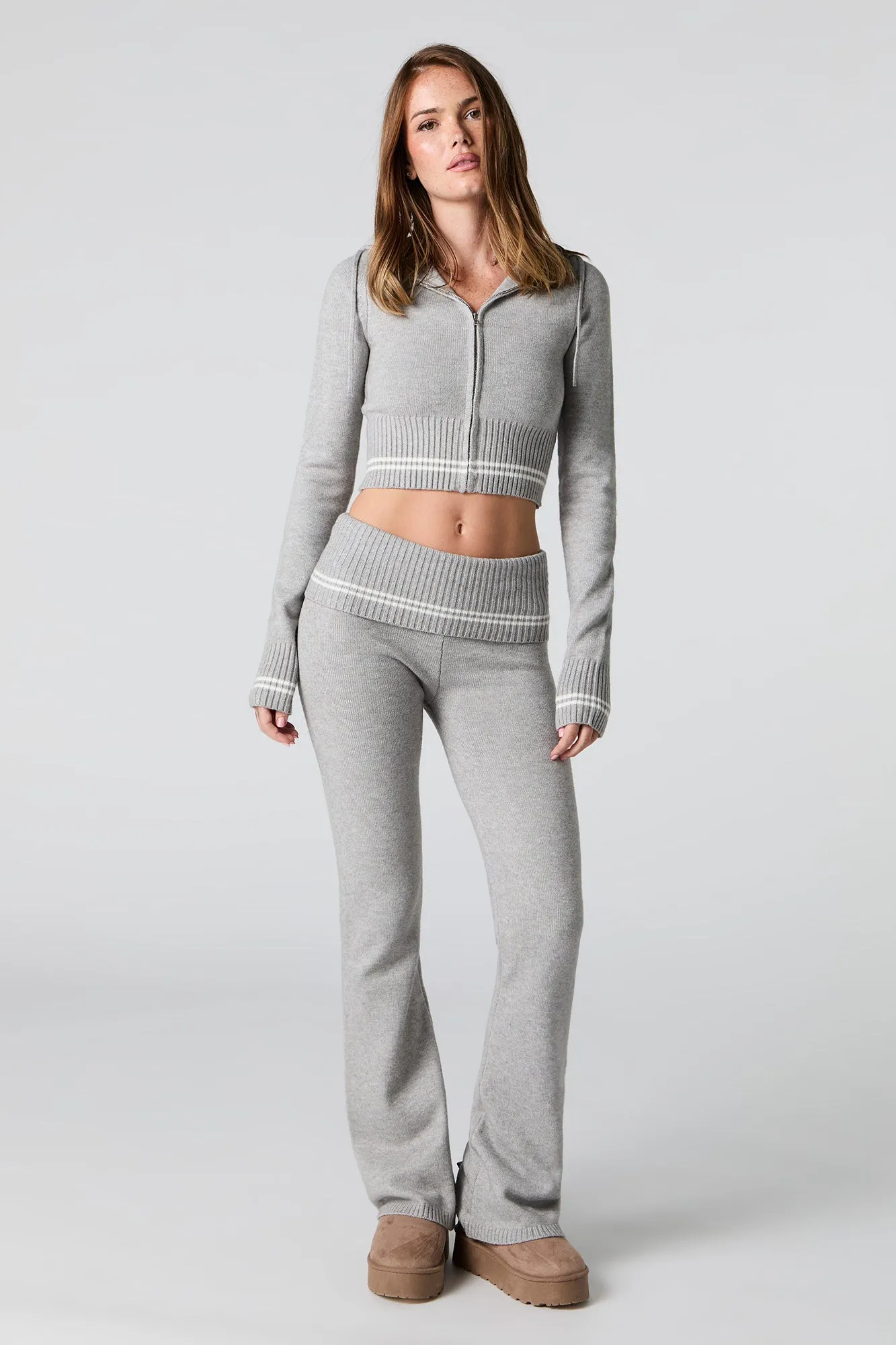 Foldover Waist Knit Flare Pant sold by Urban Planet product image thumbnail 4