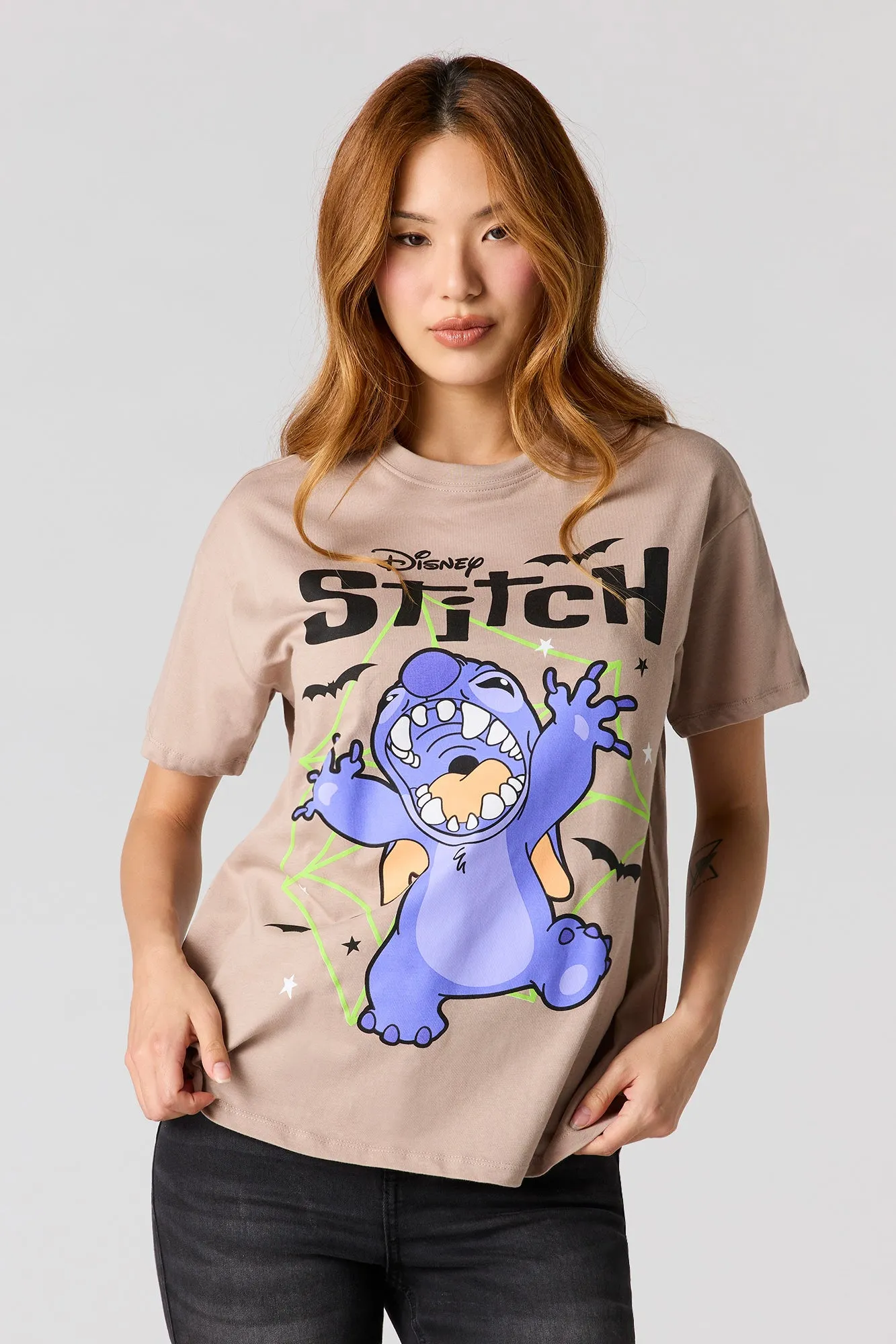 Stitch Halloween Graphic Boyfriend T-Shirt sold by Urban Planet product image thumbnail 4