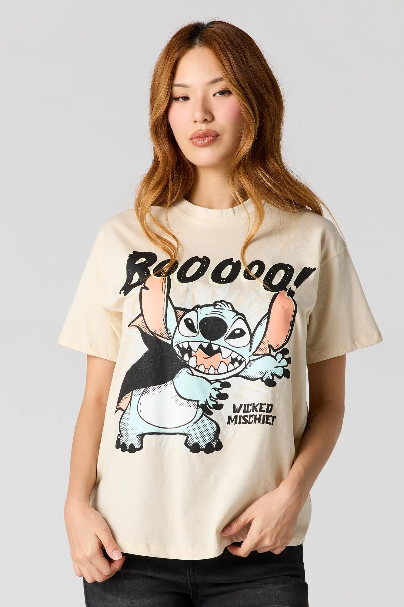 Stitch Halloween Graphic Boyfriend T-Shirt sold by Urban Planet
