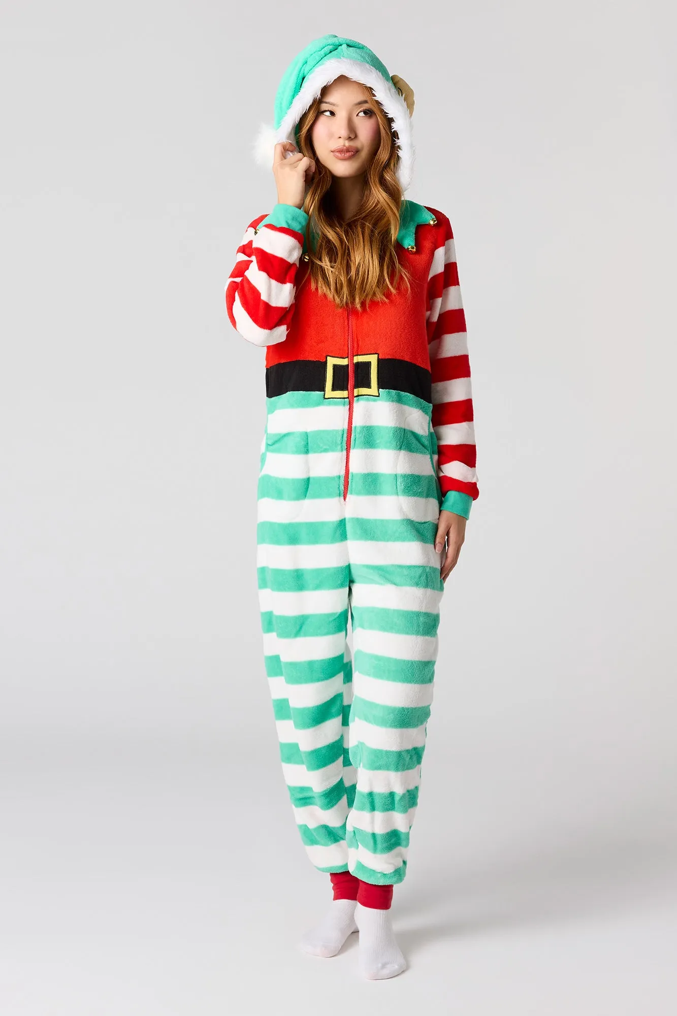 3D Elf Plush Christmas Onesie sold by Urban Planet product image thumbnail 3