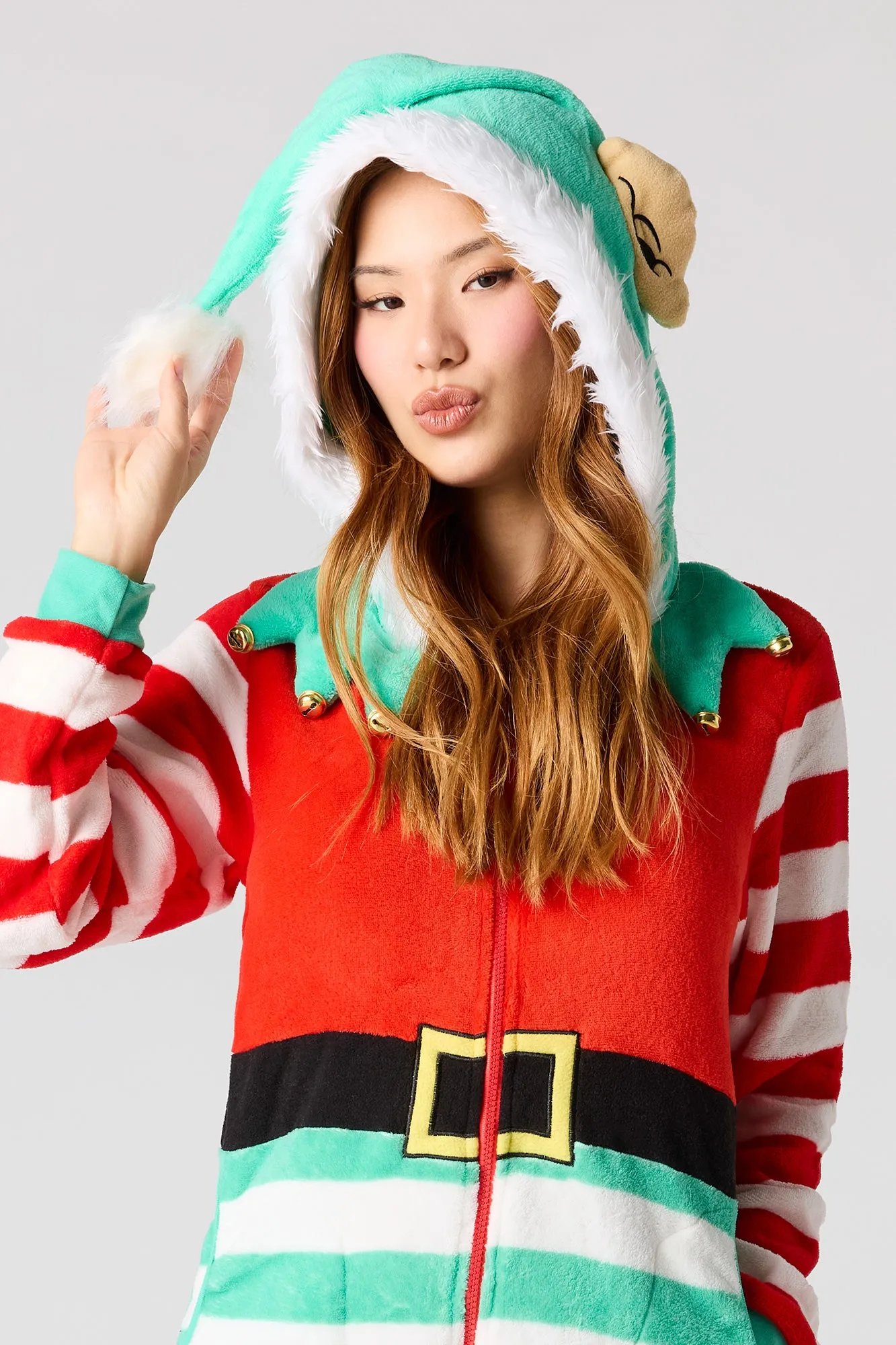 3D Elf Plush Christmas Onesie sold by Urban Planet