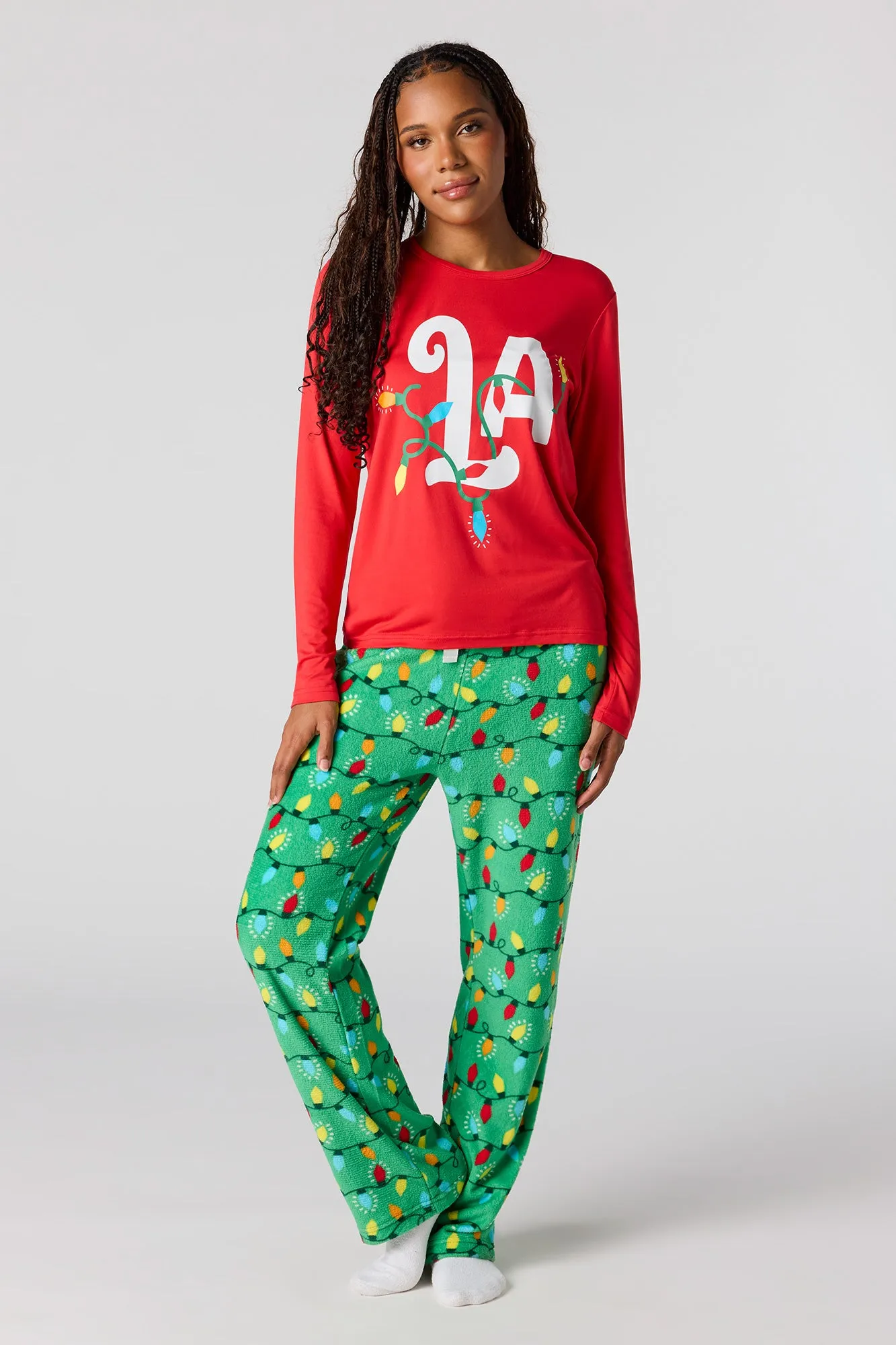 Womens Fammy Jammies 'Tis the Season Pajama Set sold by Urban Planet product image thumbnail 4