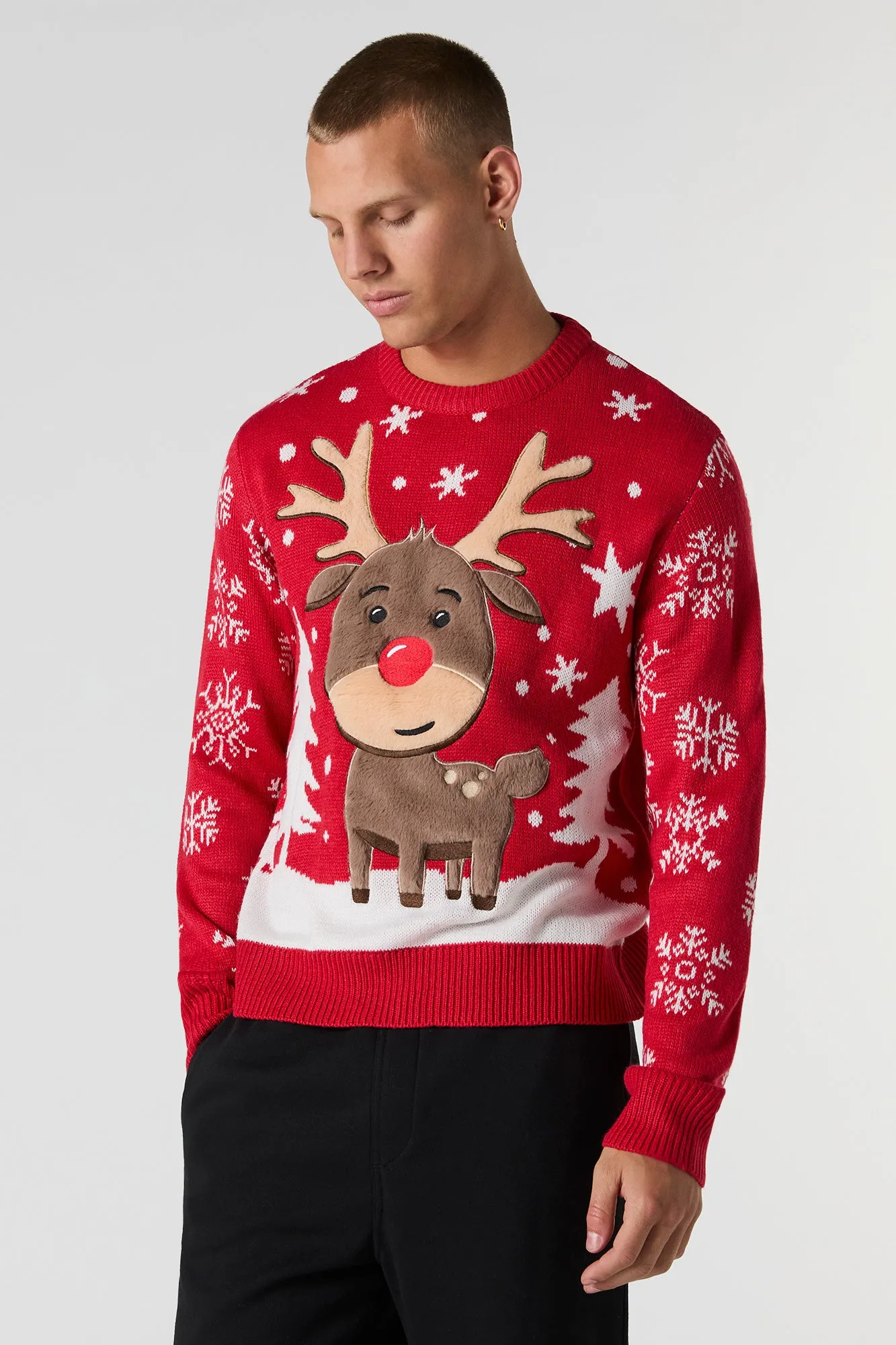 Furry Rudolph Christmas Sweater sold by Urban Planet
