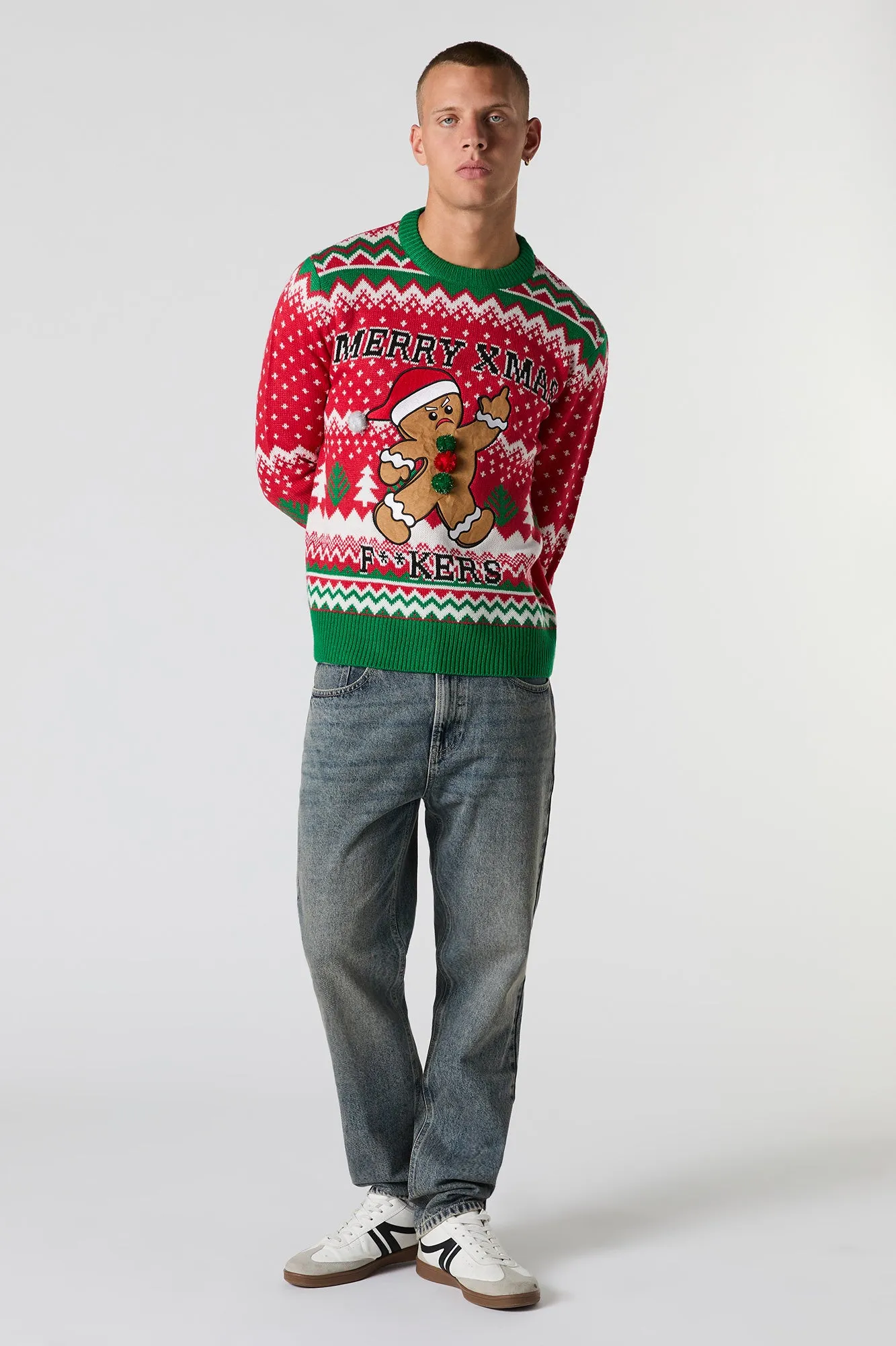 Naughty Gingerbread Christmas Sweater sold by Urban Planet product image thumbnail 3