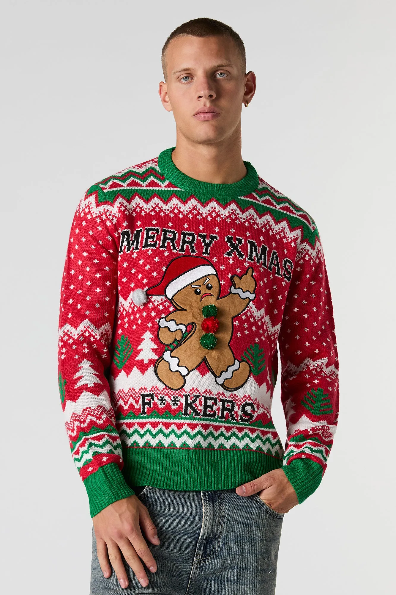 Naughty Gingerbread Christmas Sweater sold by Urban Planet